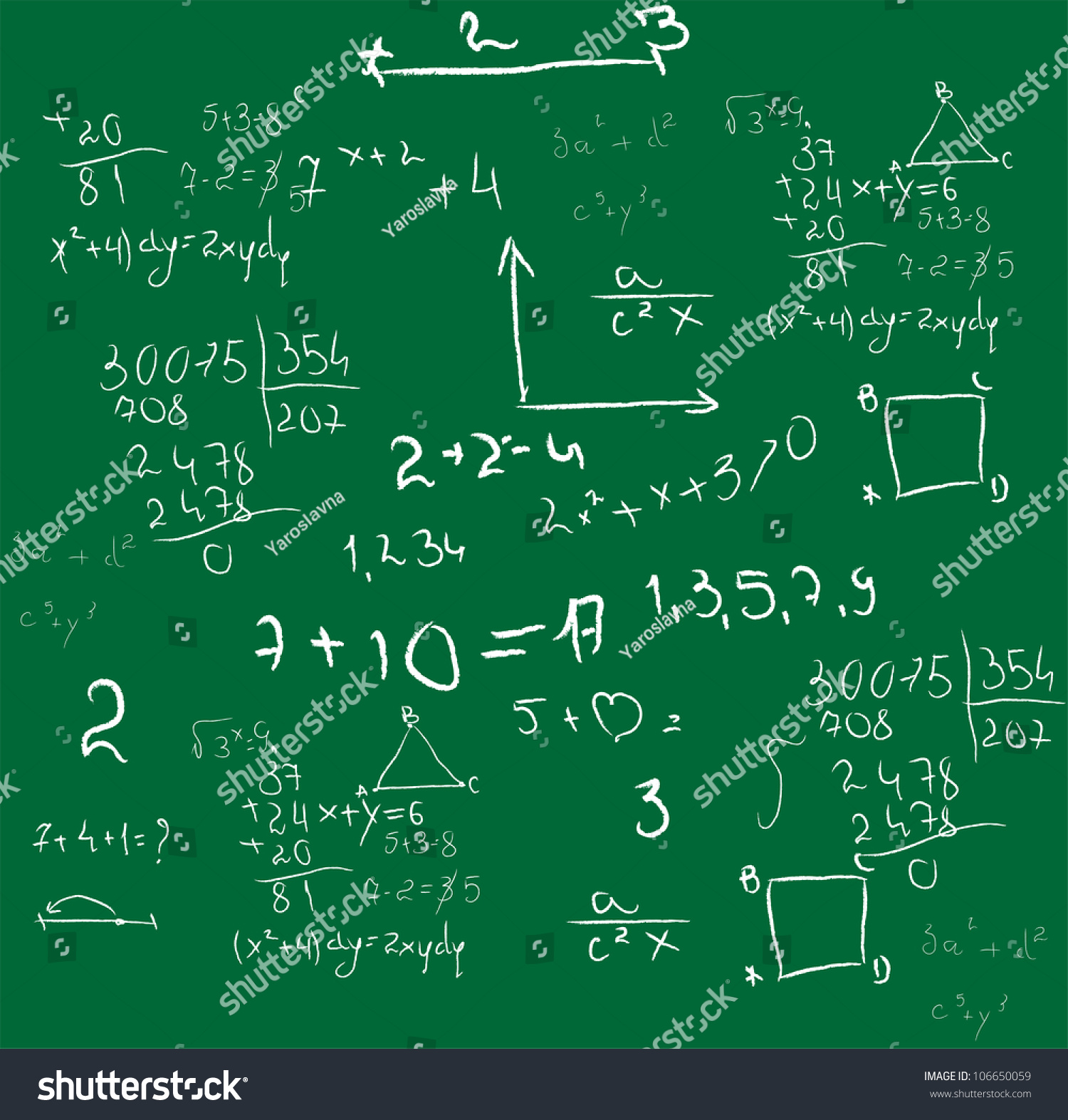 Mathematics Background Vector Stock Vector (Royalty Free) 106650059 ...