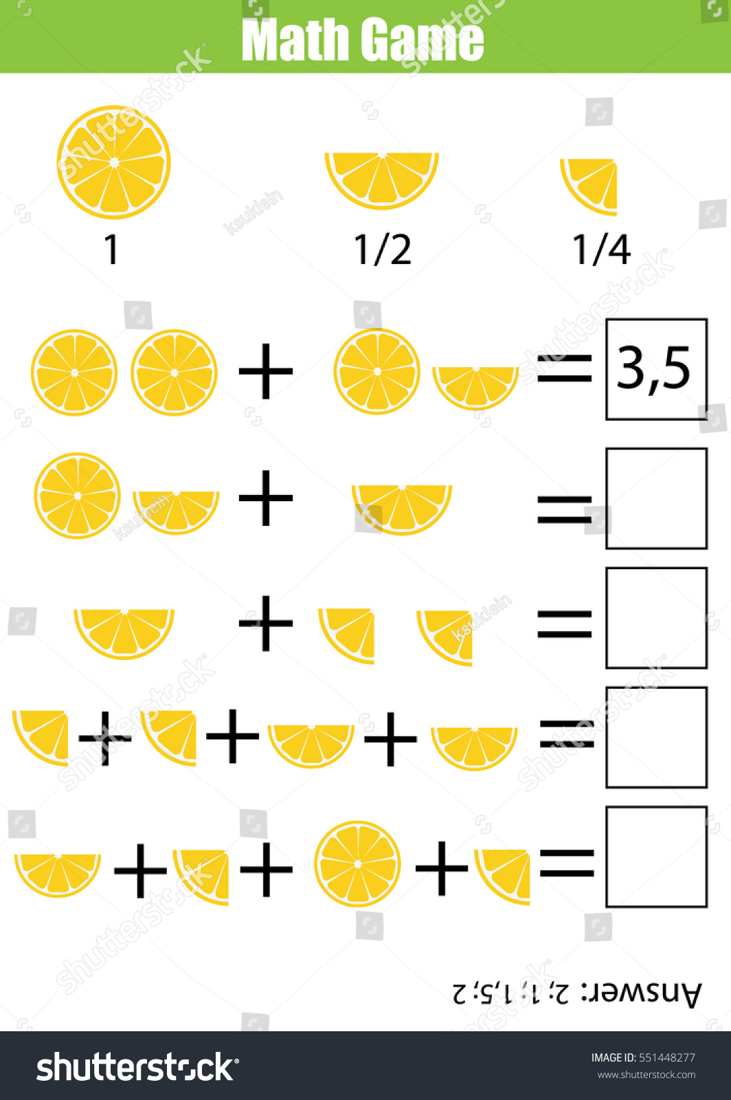 worksheet Counting Quarters Worksheet mathematics educational game children learning counting stock vector for addition worksheet kids fractions