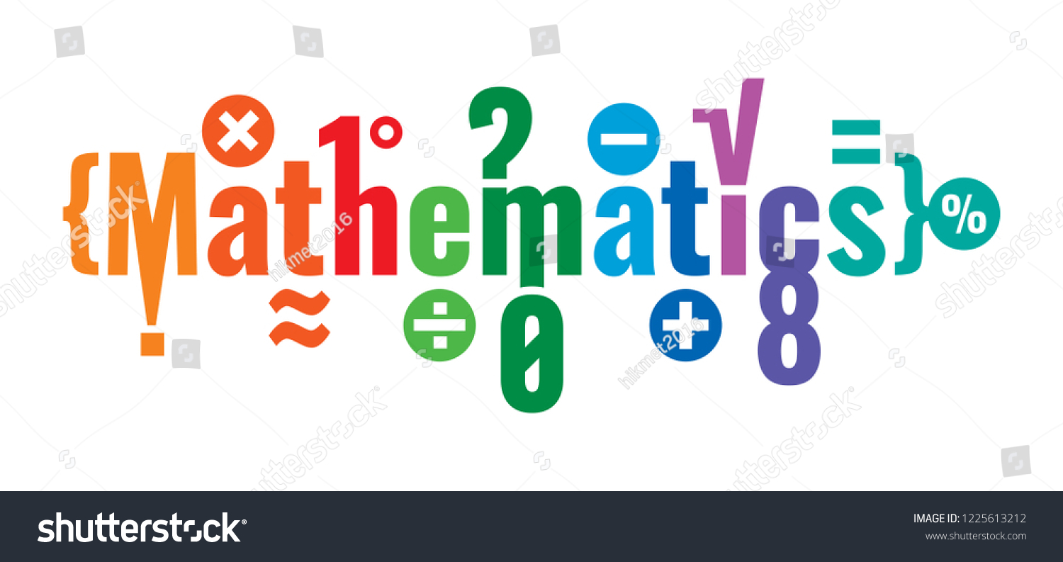 Mathematics Letters Infographic Mathematics Word Concept Stock Vector Royalty Free 1225613212