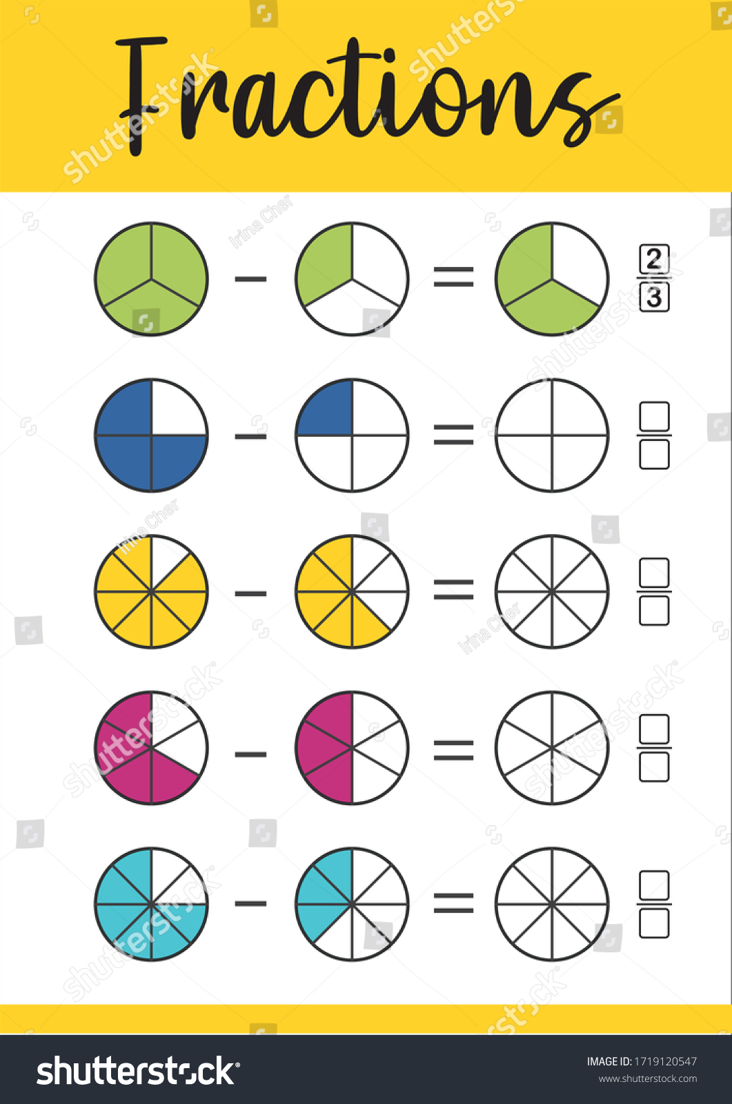 mathematics math worksheet kids circle correct stock vector royalty free 1719120547 shutterstock