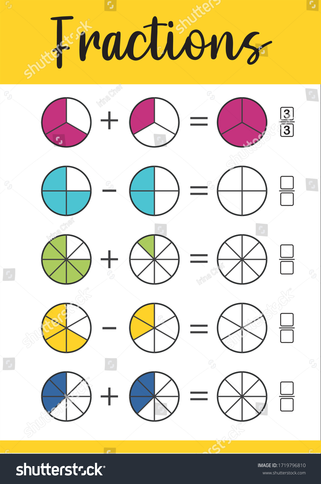 mathematics math worksheet kids circle correct stock vector royalty free 1719120547 shutterstock