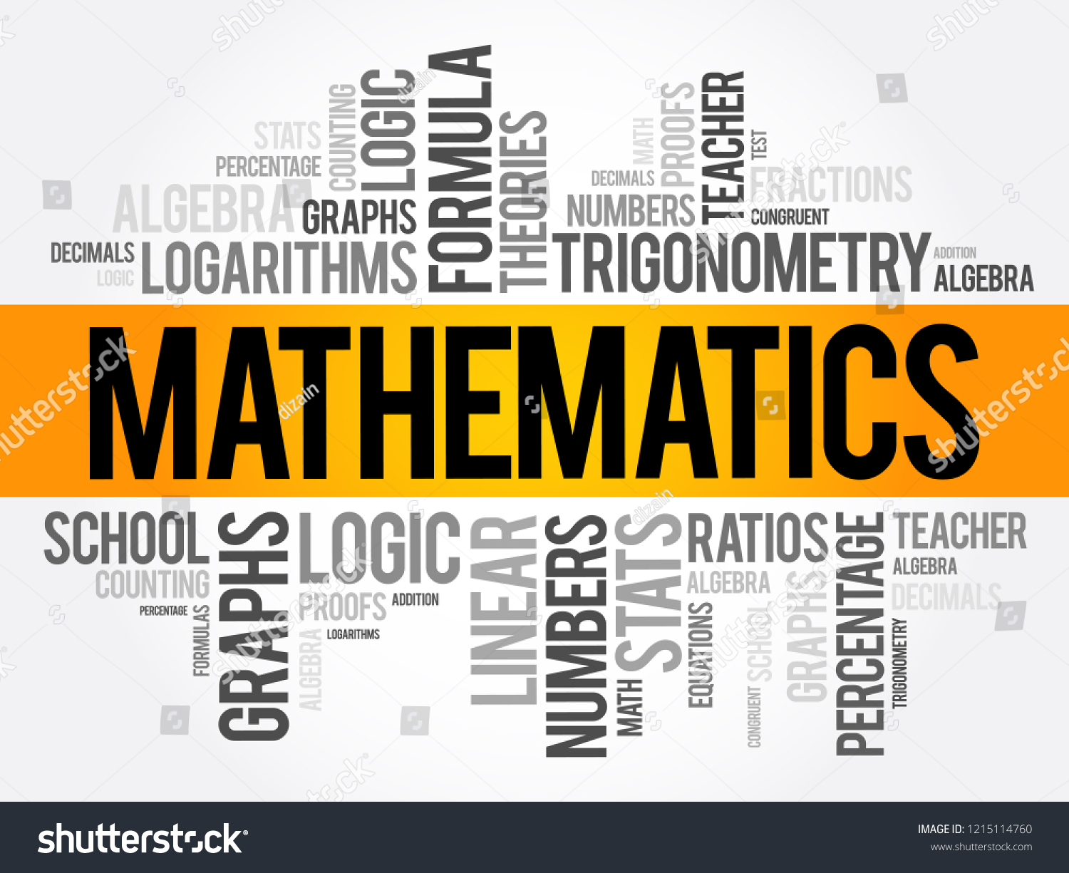 Mathematics Word Cloud Collage Education Concept Stock Vector (royalty 