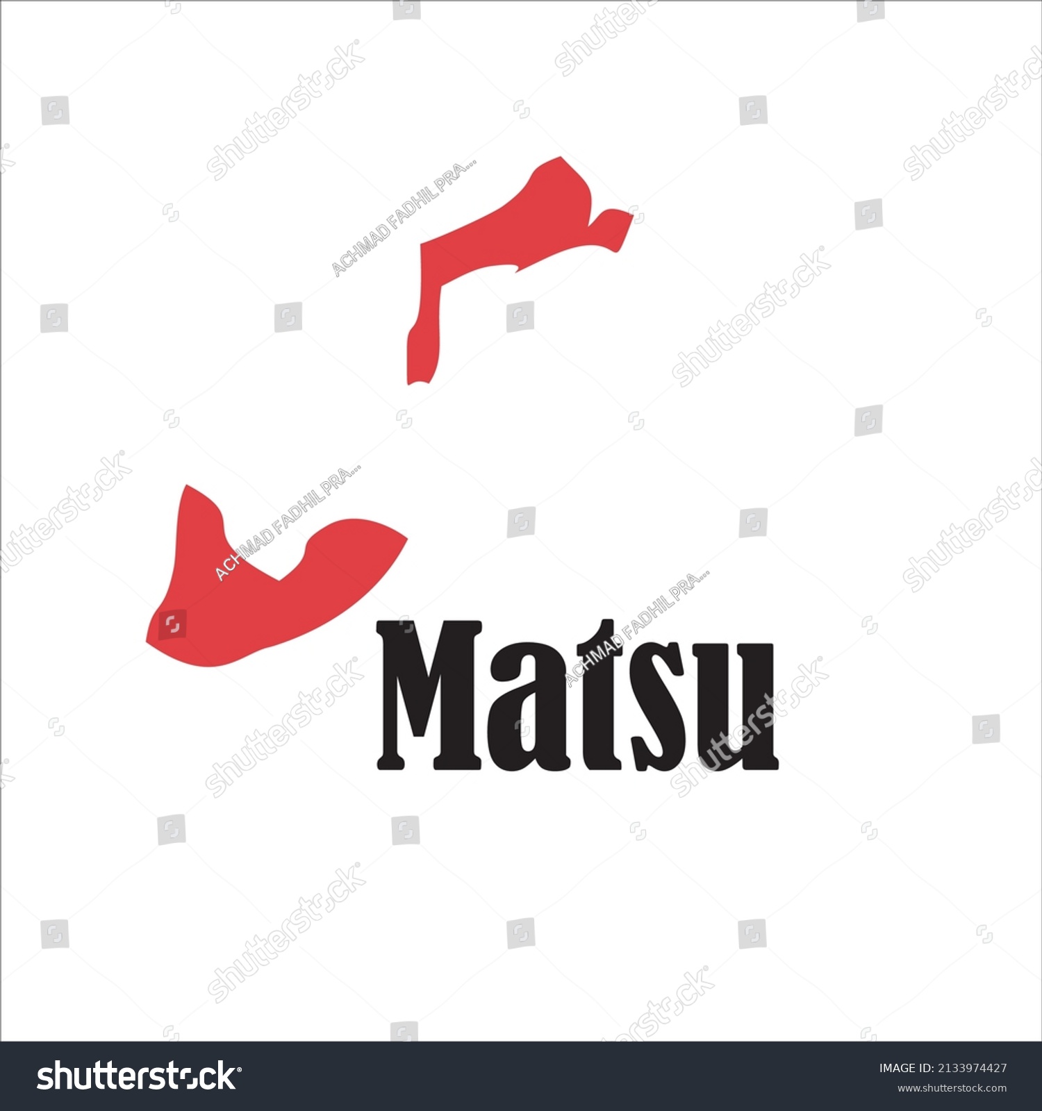 Matsu Map On White Background Stock Vector (Royalty Free) 2133974427
