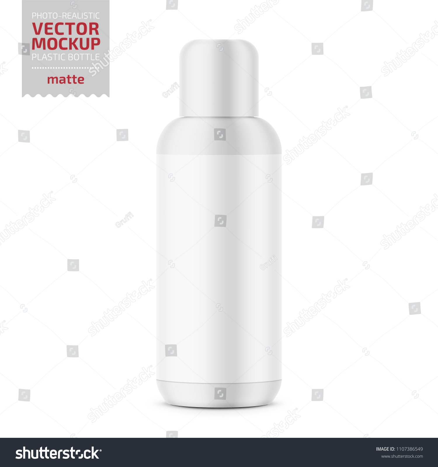 Download Matte Plastic Cosmetic Bottle Label 200 Stock Vector Royalty Free 1107386549