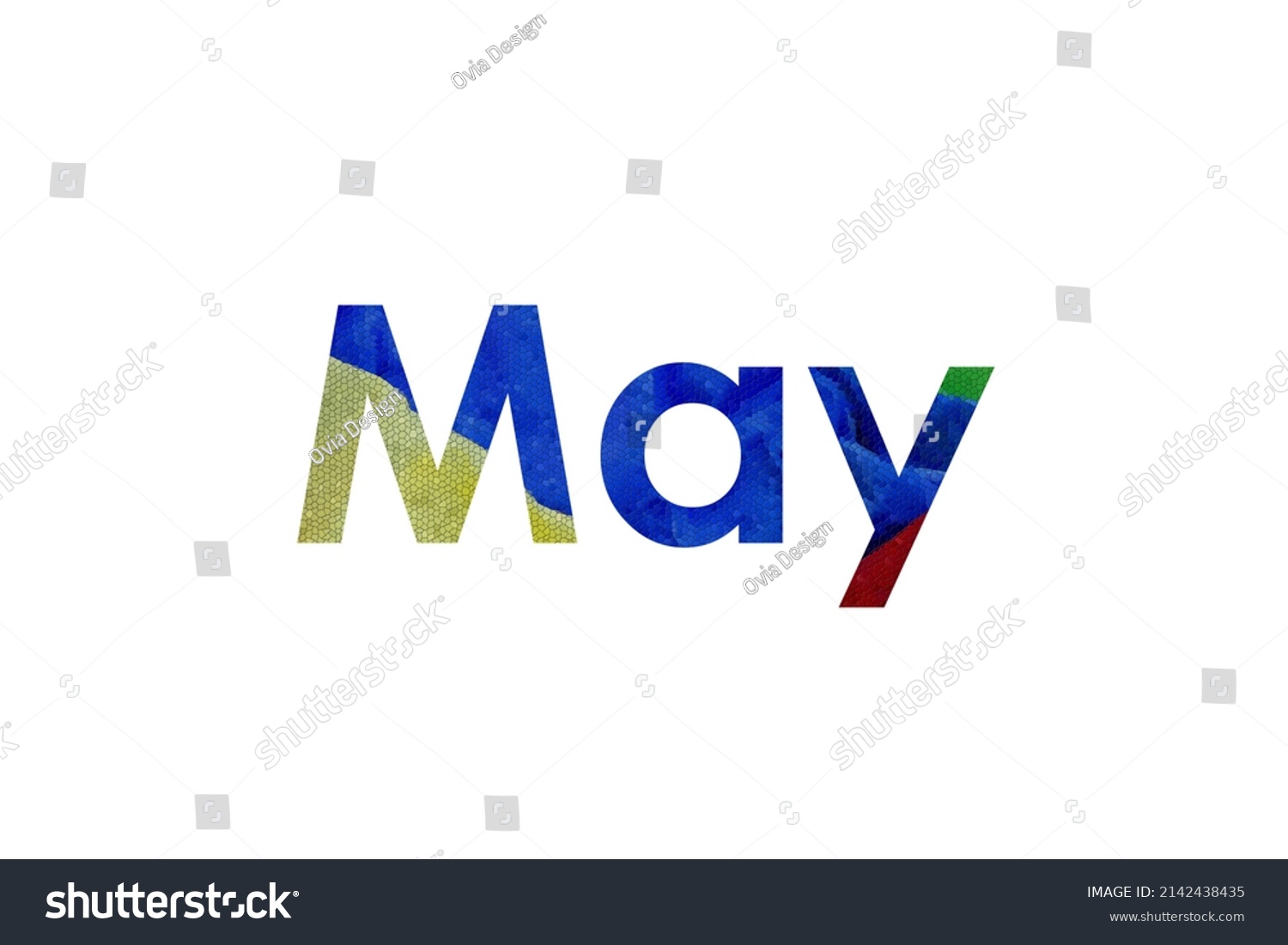 May Colorful Typography Text Banner Vector Stock Vector (Royalty Free ...