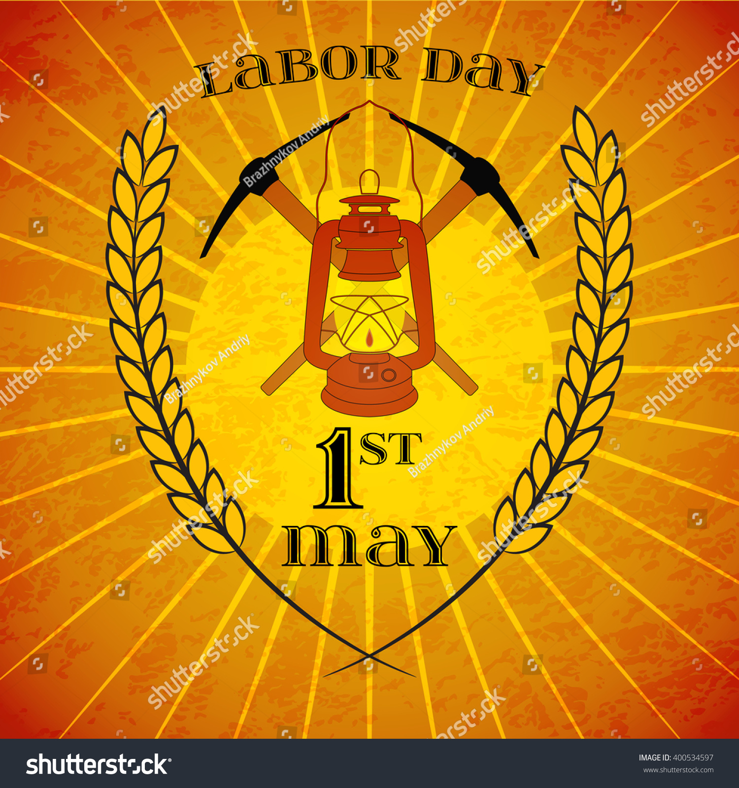 May Day May 1st Labor Day Stock Vector (Royalty Free) 400534597