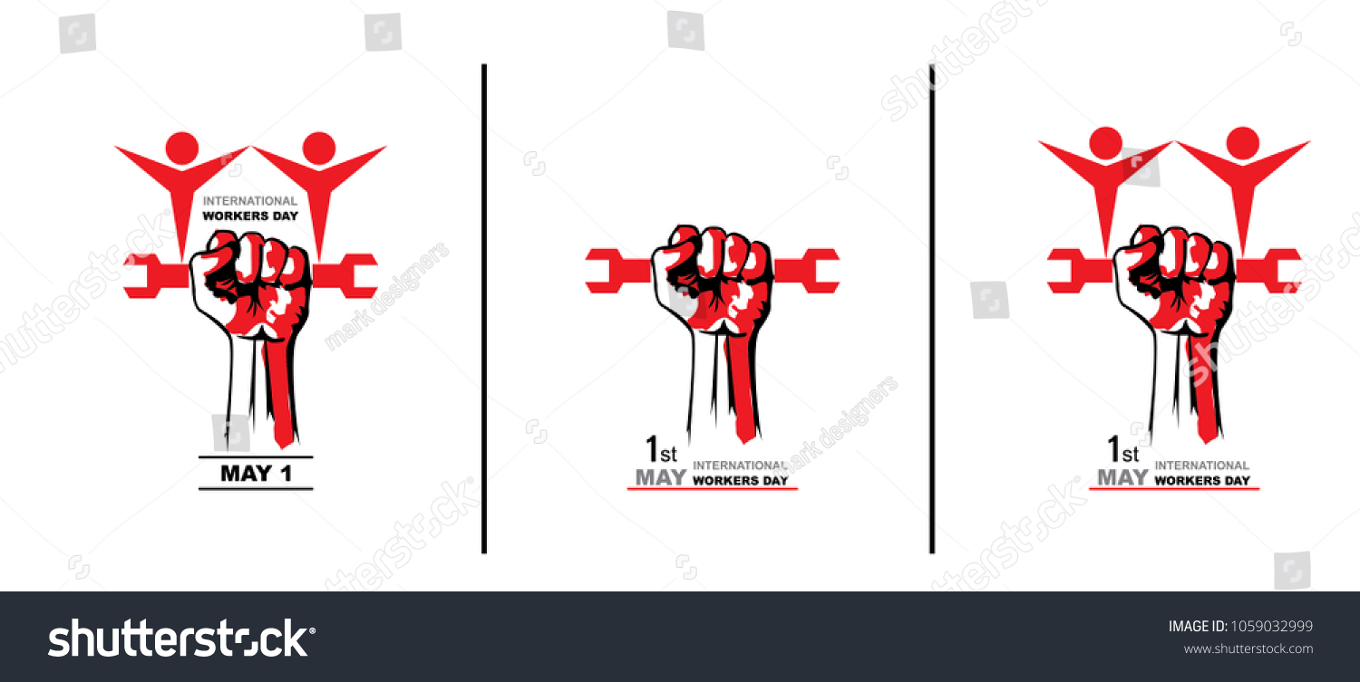 May first International Workers Day. International Workers Day with creative Vector illustration on white  background.