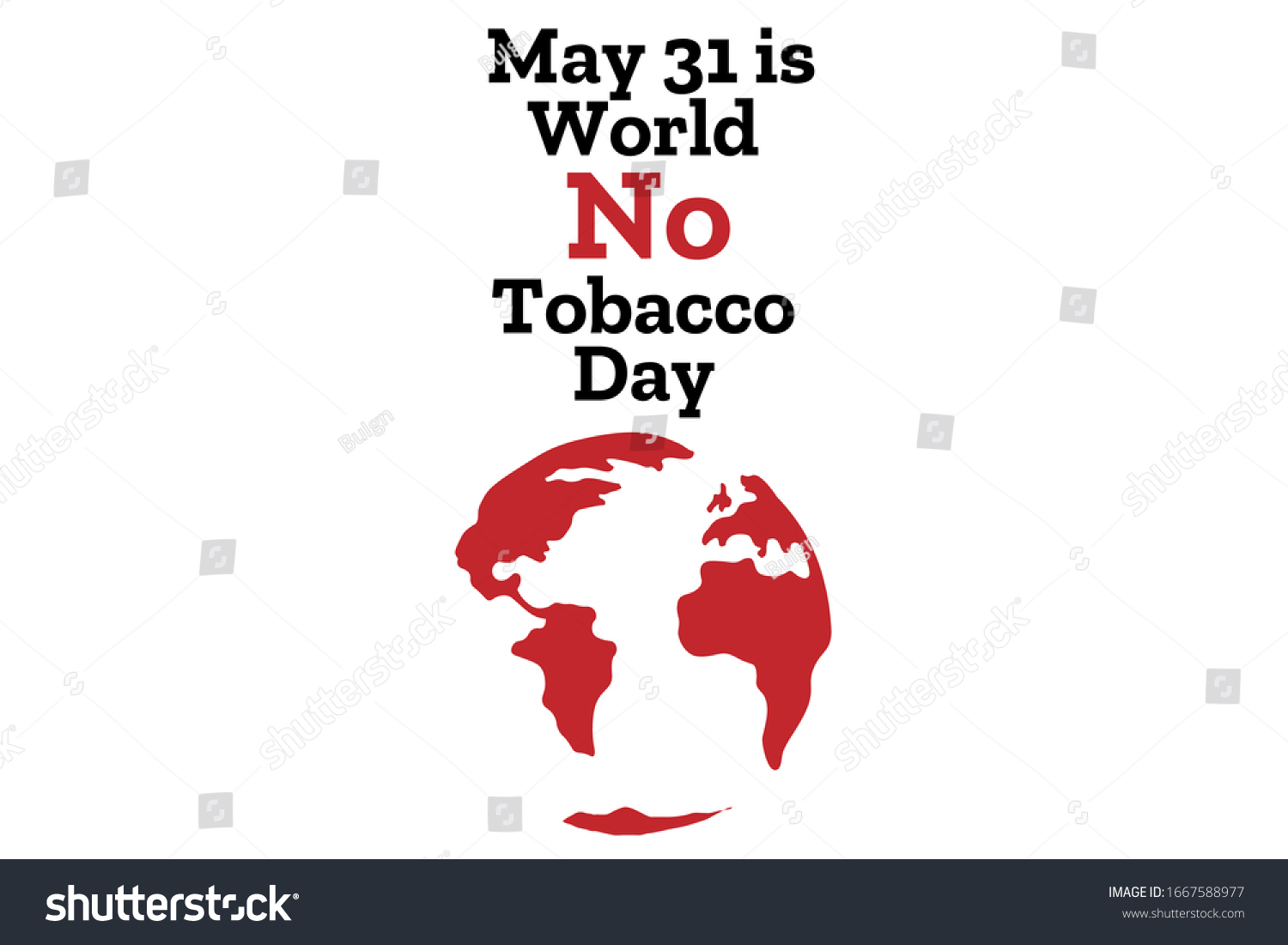 May 31 World No Tobacco Day Stock Vector (Royalty Free) 1667588977