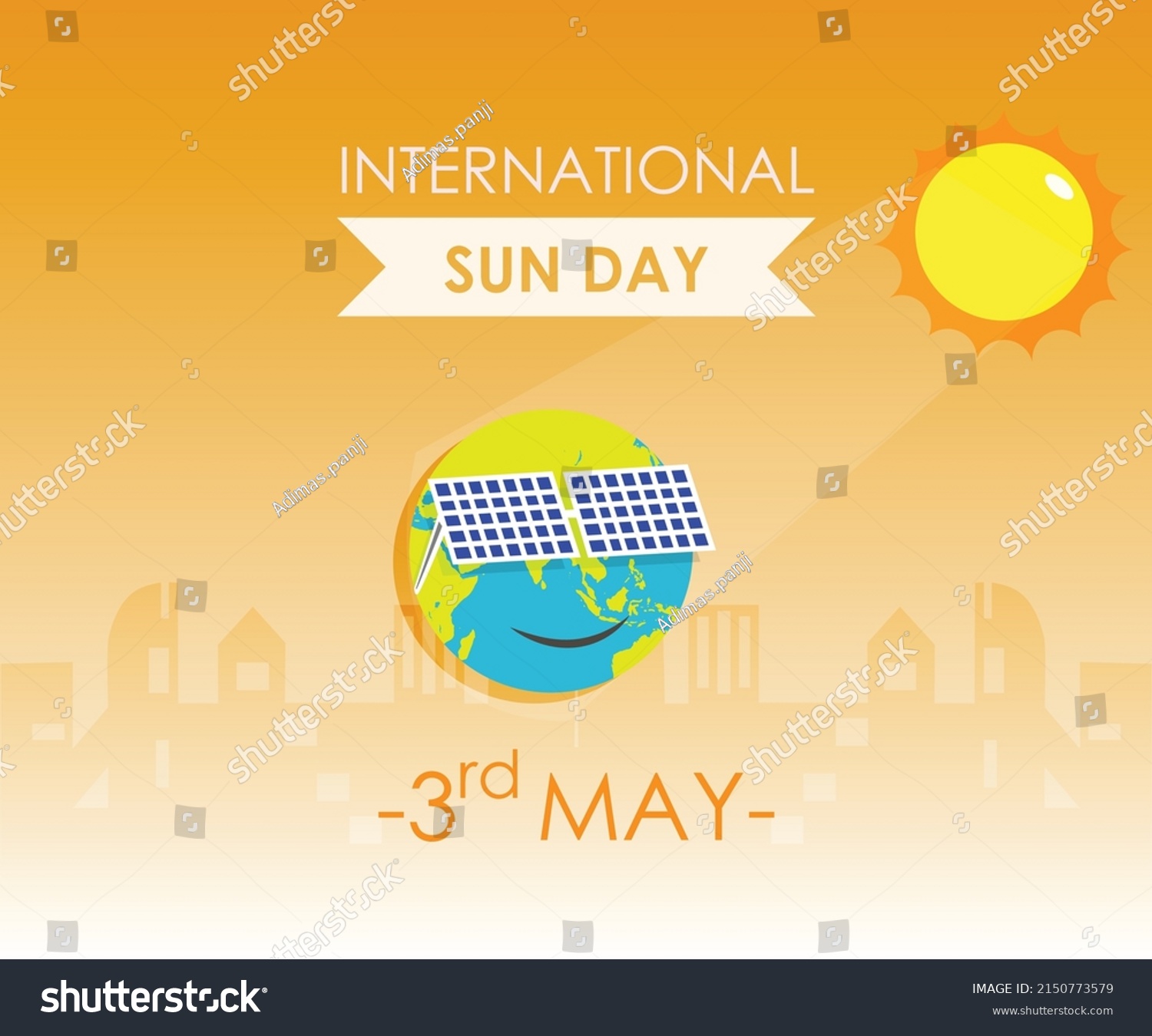 May 3rd Happy International Sun Day Stock Vector (Royalty Free