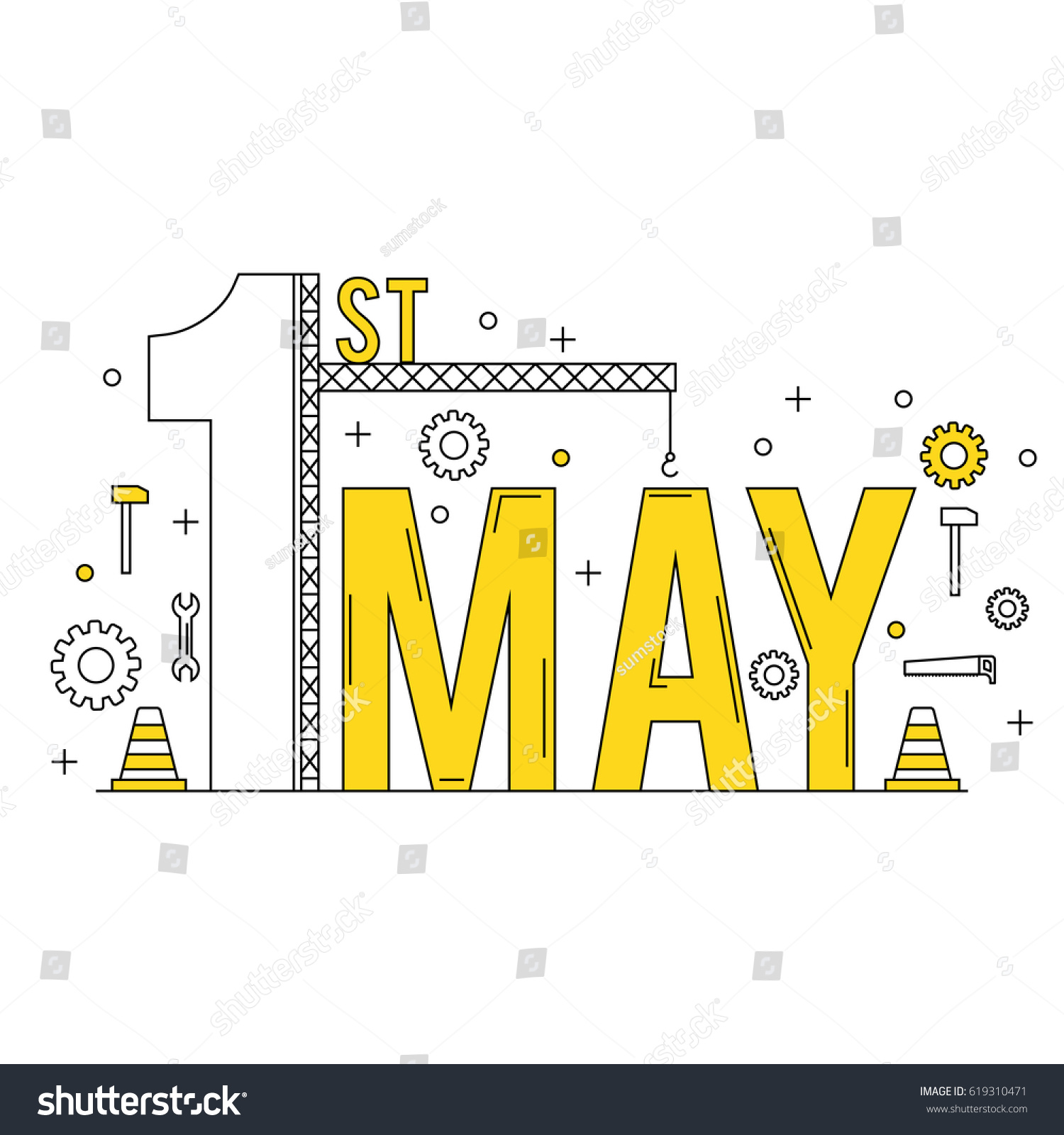 May 1st International Workers Day Concept Stock Vector (Royalty Free