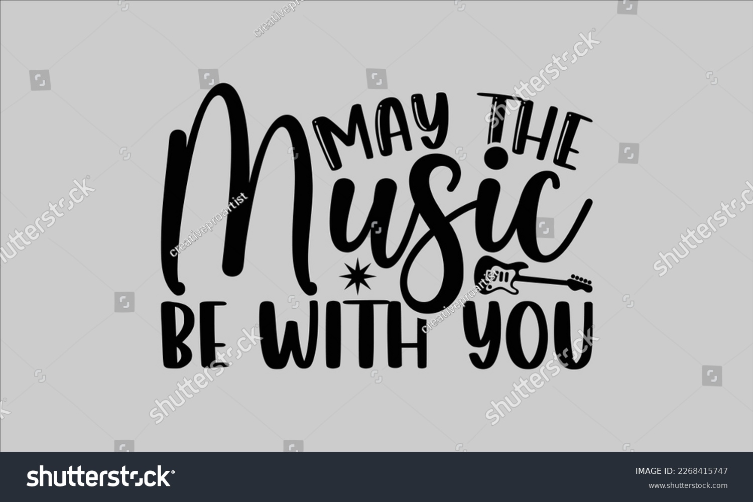 SVG of May the music be with you- Piano t- shirt design, Template Vector and Sports illustration, lettering on a white background for svg Cutting Machine, posters mog, bags eps 10. svg