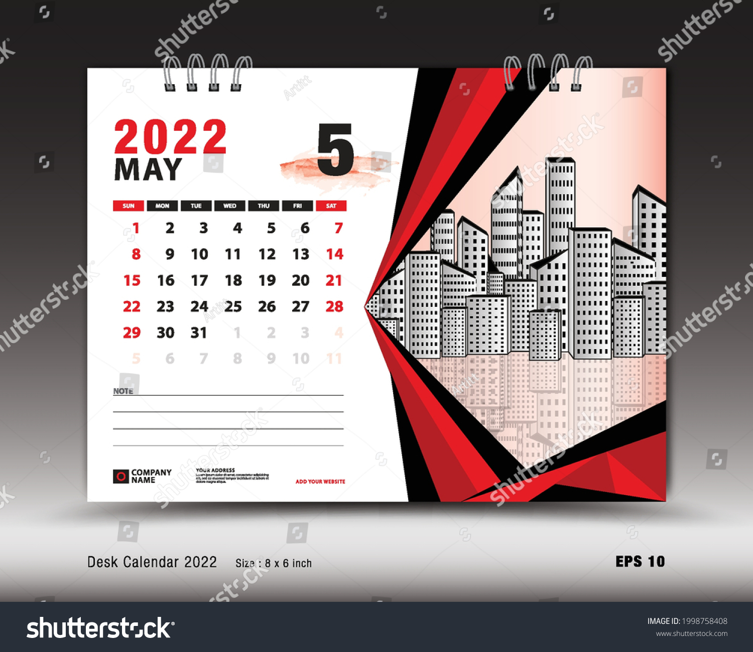 May 2022 Desktop Calendar May 2022 Year Desk Calendar 2022 Stock Vector (Royalty Free) 1998758408