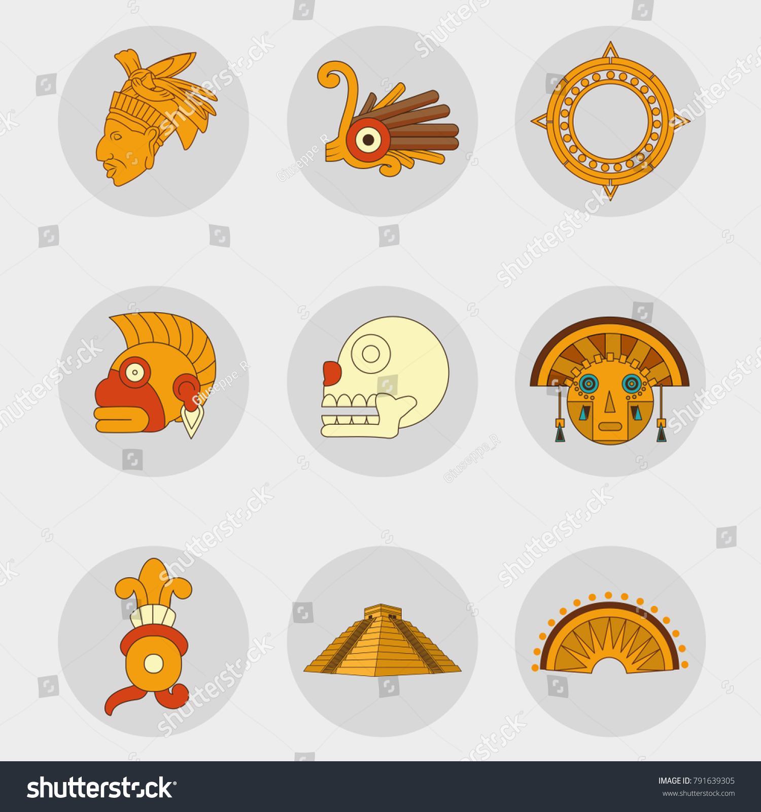 Maya Icon Set Design Stock Vector (Royalty Free) 791639305 | Shutterstock