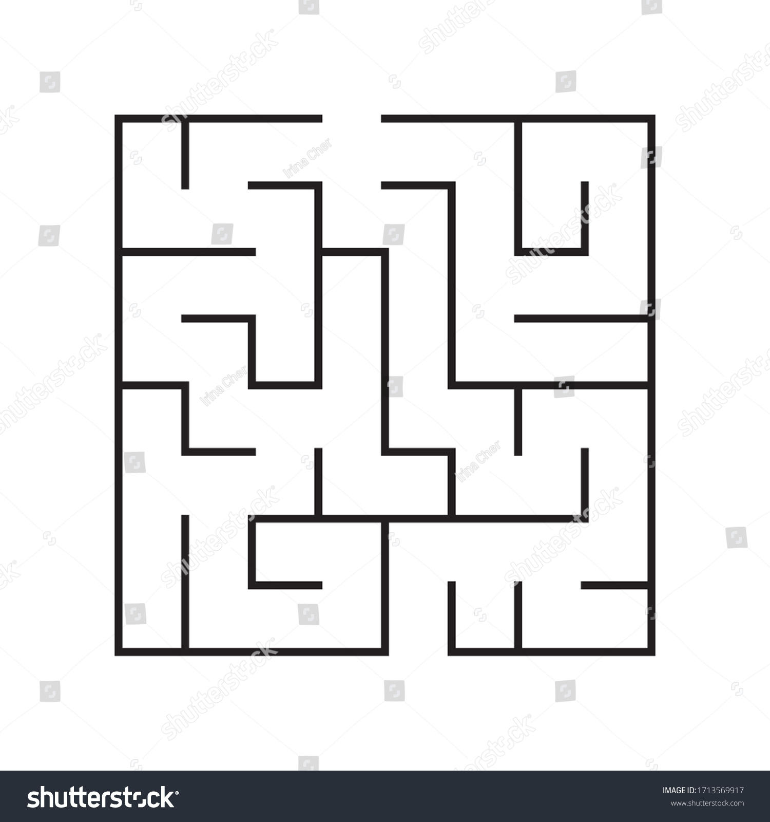 Maze Education Logic Game Labyrinth Kids Stock Vector (Royalty Free ...