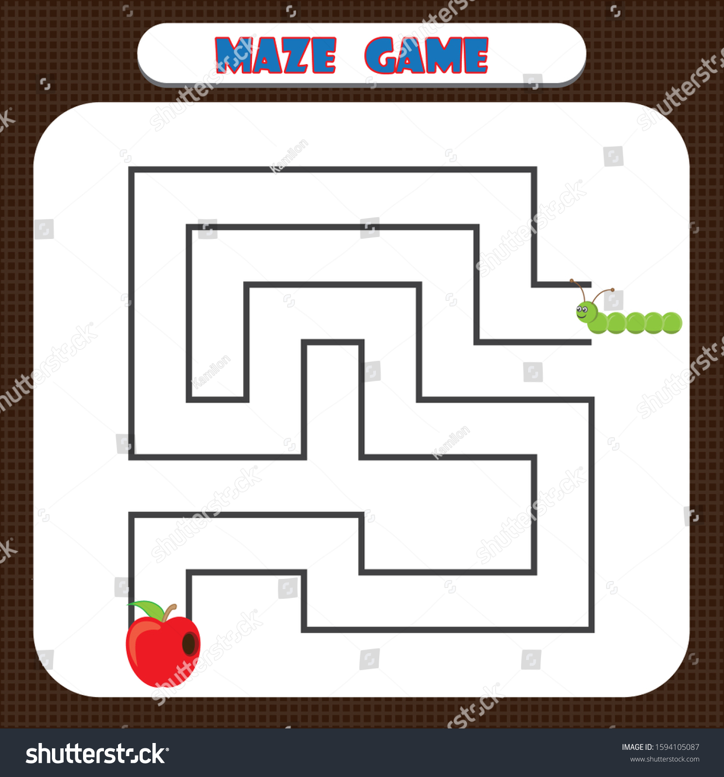 maze game kindergarten children education developing stock vector royalty free 1594947217 shutterstock