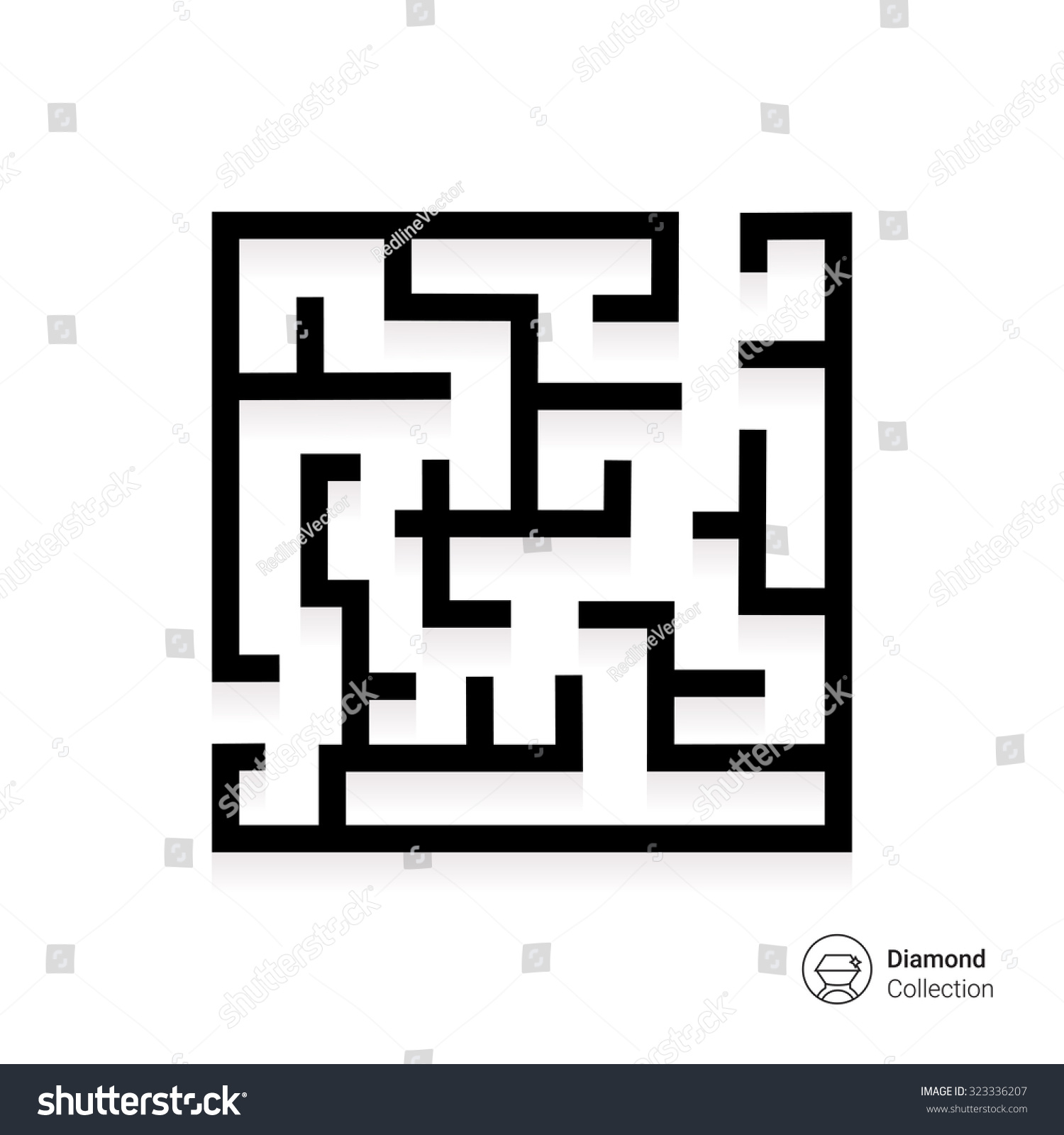 Maze Icon Stock Vector (Royalty Free) 323336207 - Shutterstock