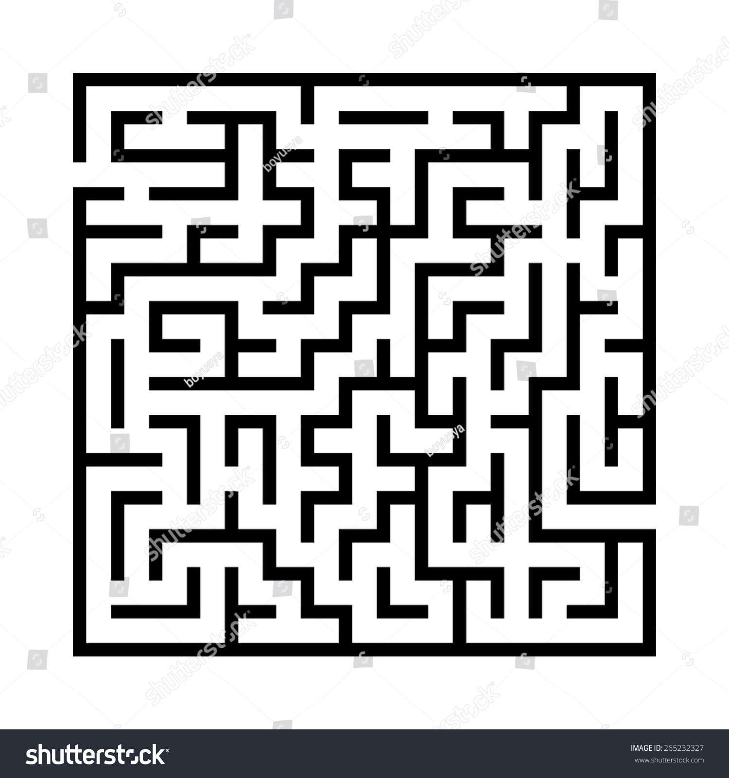 Maze Labyrinth Vector Illustration Simple Labyrinth Stock Vector ...