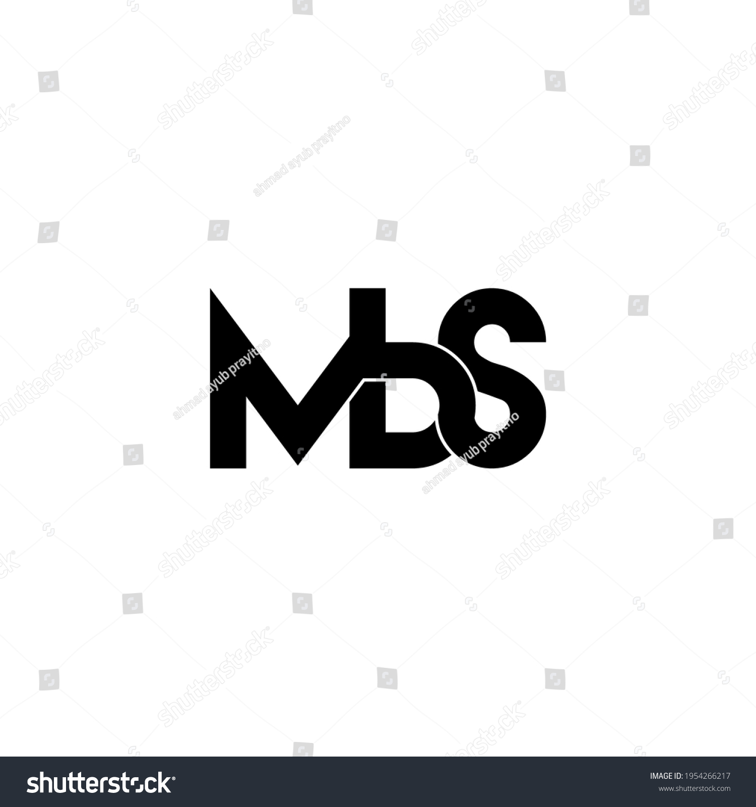 Mbs Letter Original Monogram Logo Design Stock Vector (Royalty Free ...