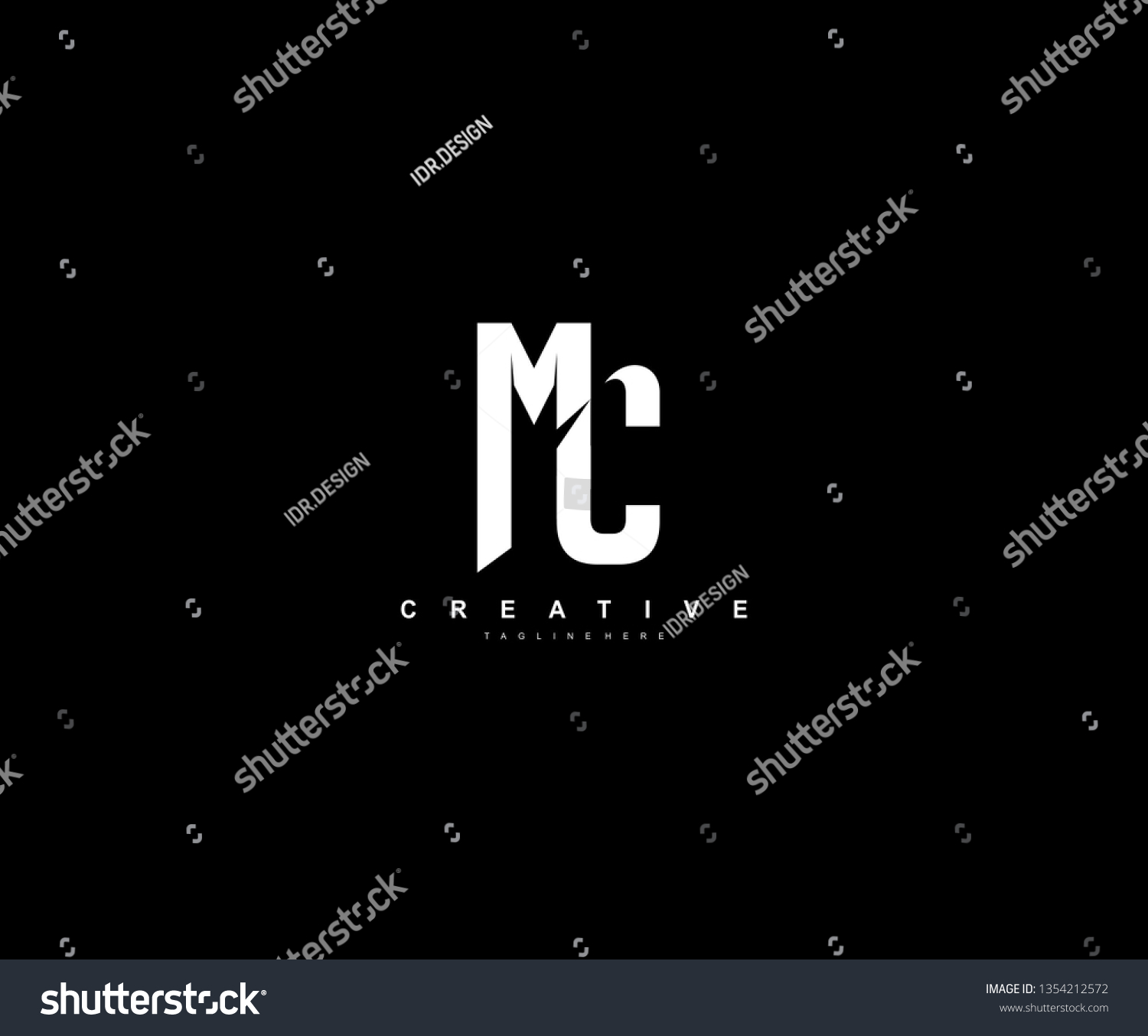 Mc Letter Minimal Monogram Bold Cutting Stock Vector (Royalty Free ...