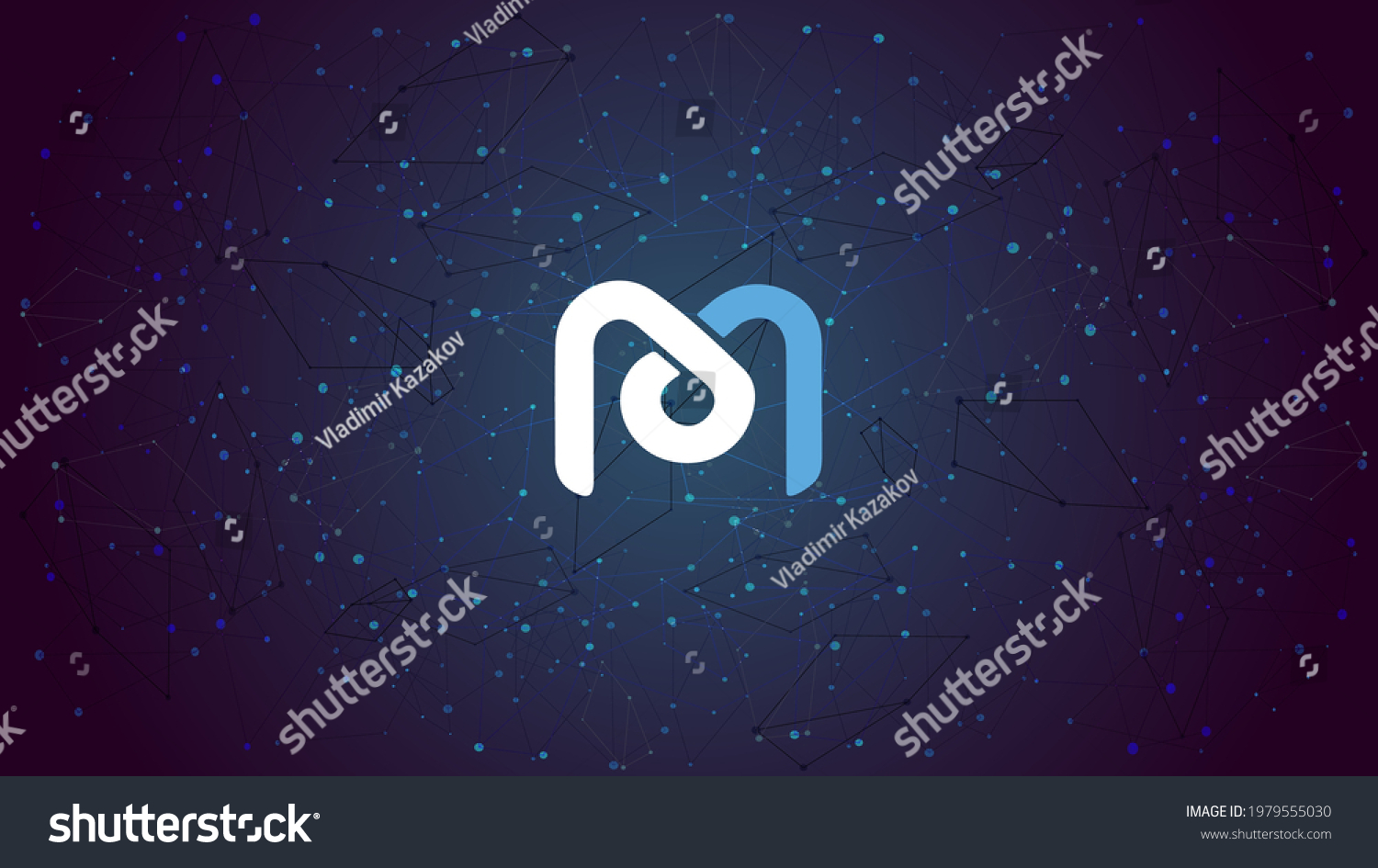 SVG of Mdex MDX token symbol of the DeFi project cryptocurrency theme on blue polygonal background. Cryptocurrency coin logo icon. Decentralized finance programs. Vector illustration. svg
