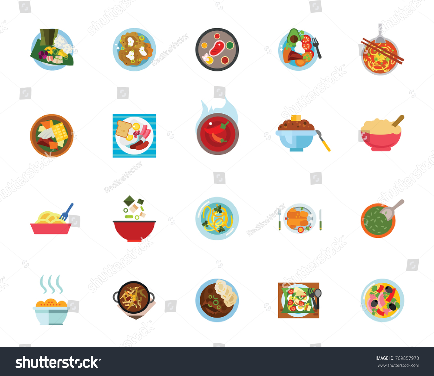 SVG of Meal icon set svg