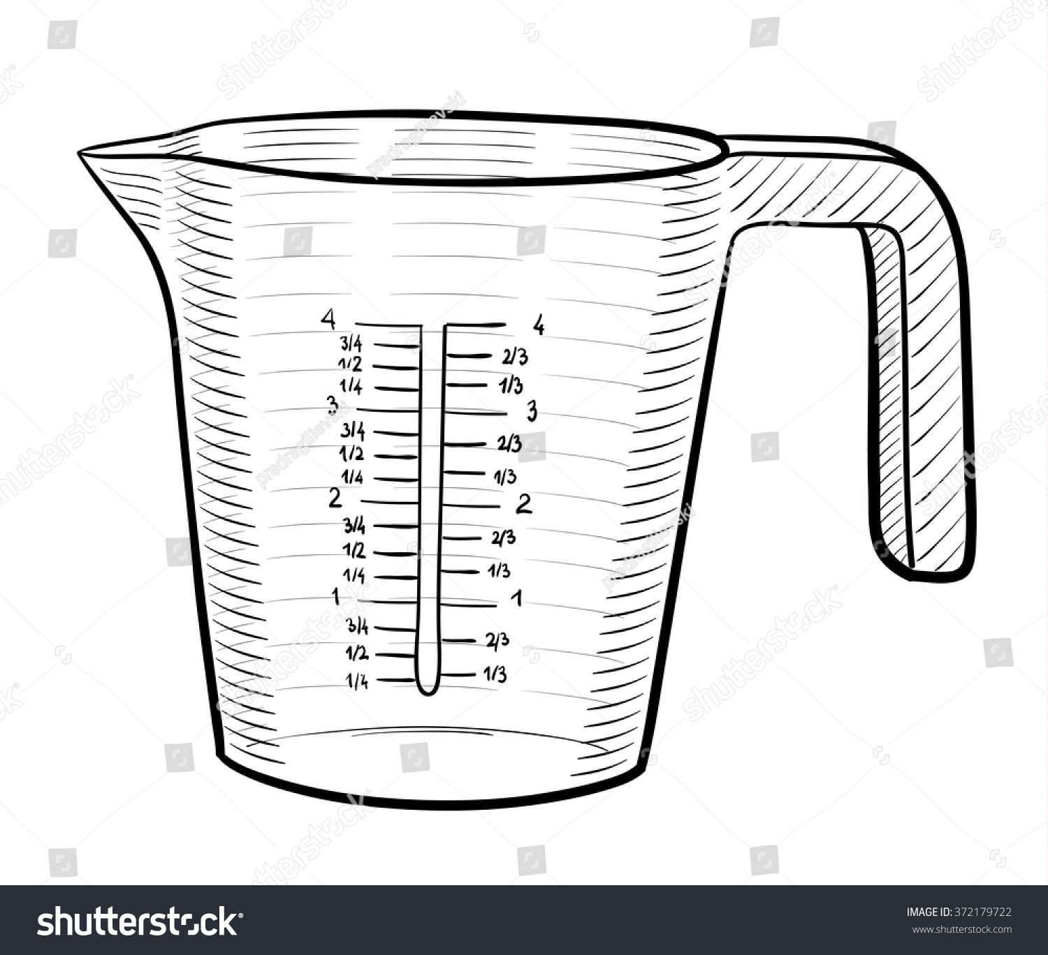 Measuring Cup Stock Vector (Royalty Free) 372179722