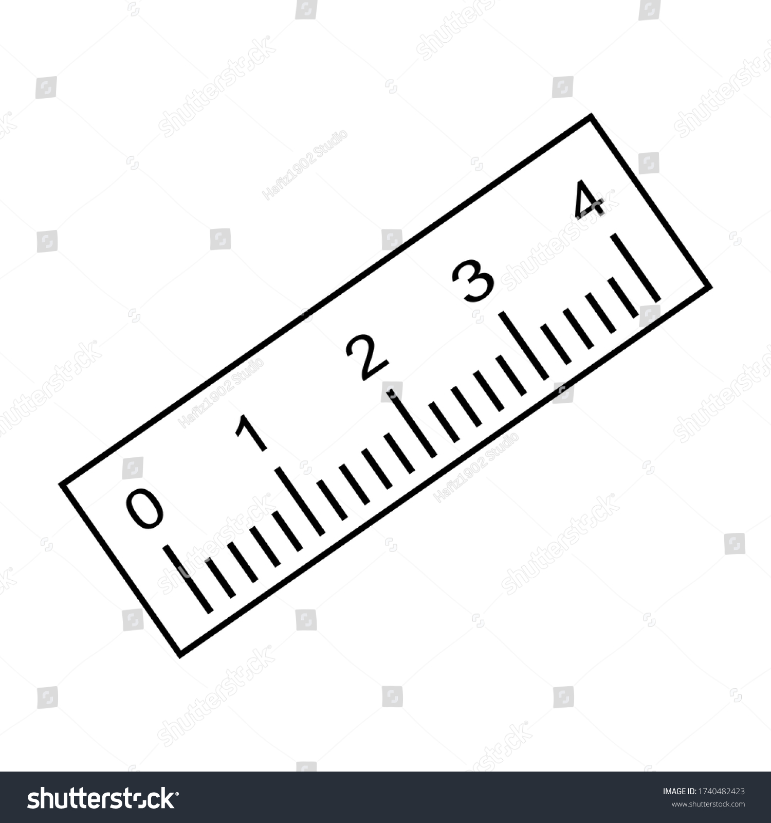 Measuring Ruler Icon Length Measurement Illustration Stock Vector ...