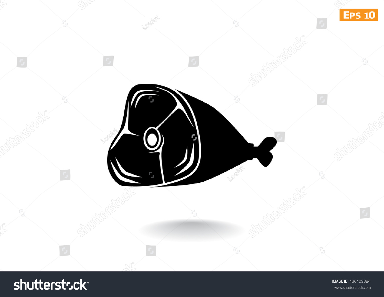 Meat Icon Stock Vector 436409884 - Shutterstock