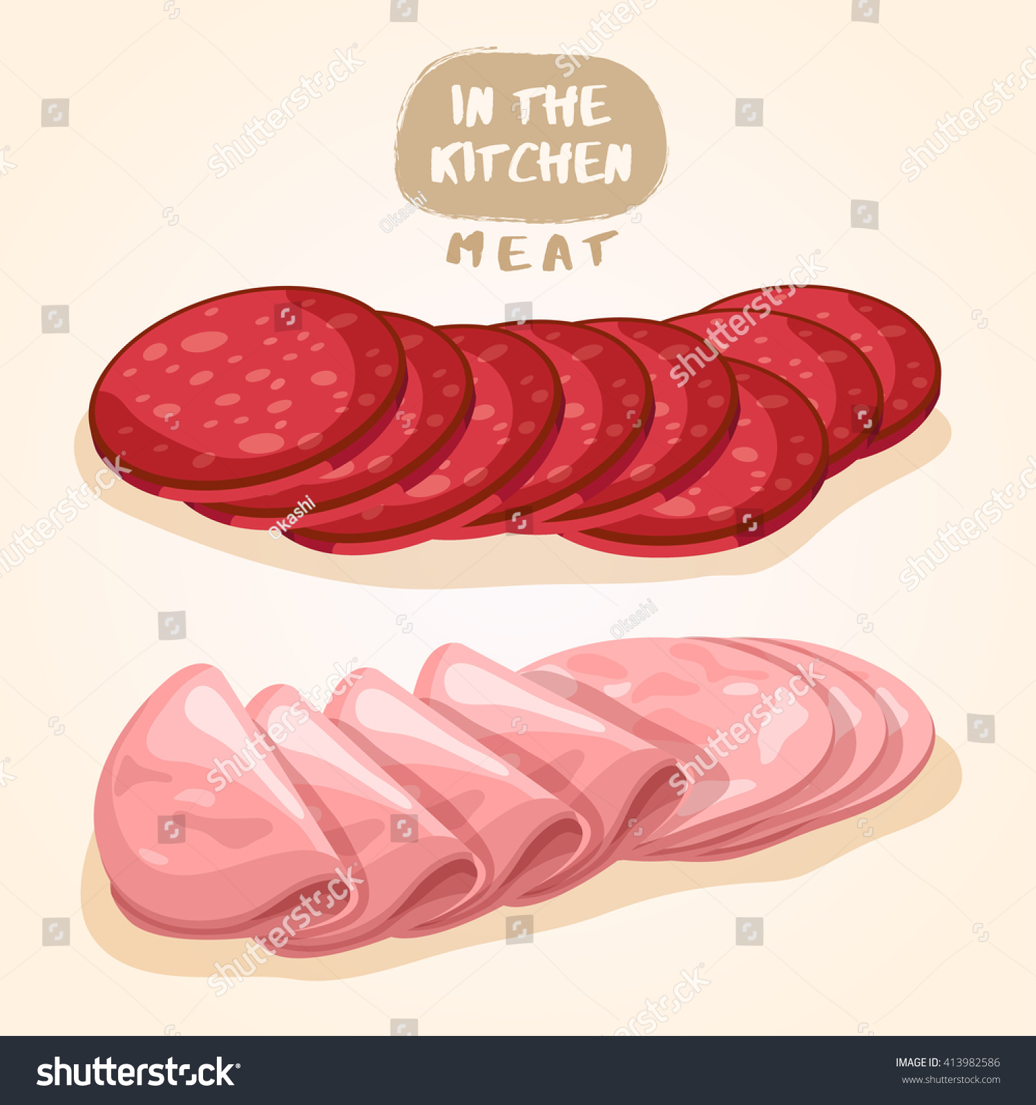 Meat Isolated Set Vector Illustration 413982586 Shutterstock 