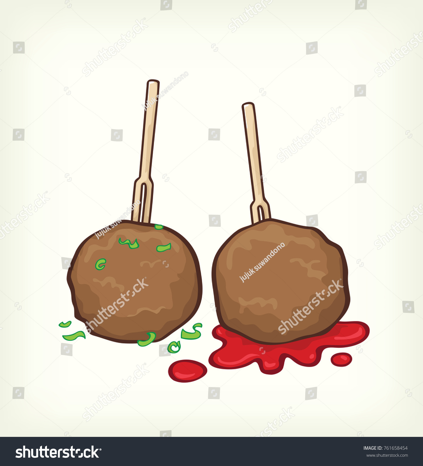 Meatball Design Vector Stock Vector Royalty Free 761658454 Shutterstock