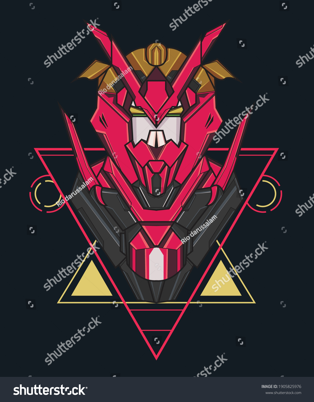 SVG of mecha cepot hero from indonesia svg