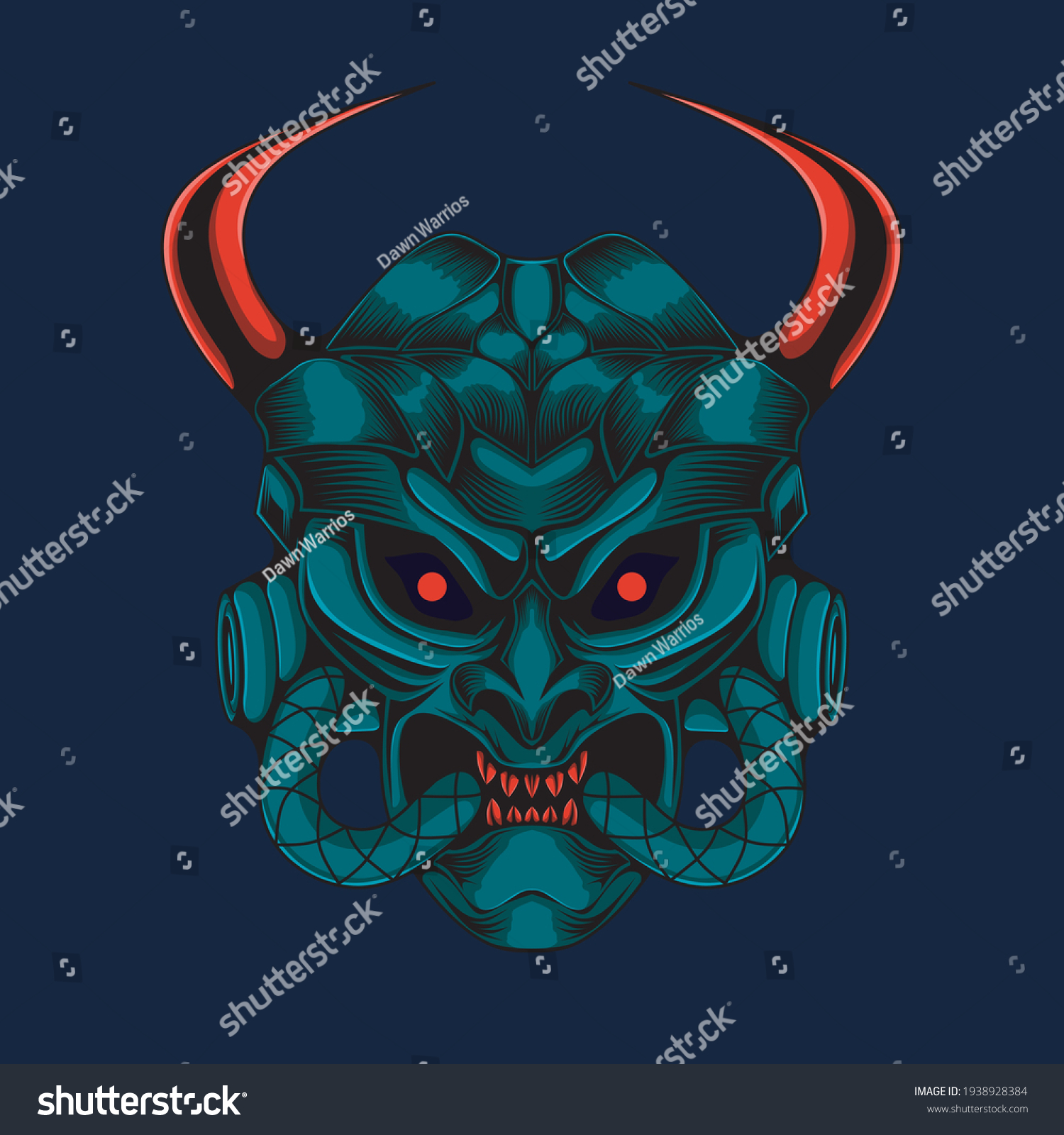 Mecha Devil Skull Illustration Perfect Mecha Stock Vector (Royalty Free ...