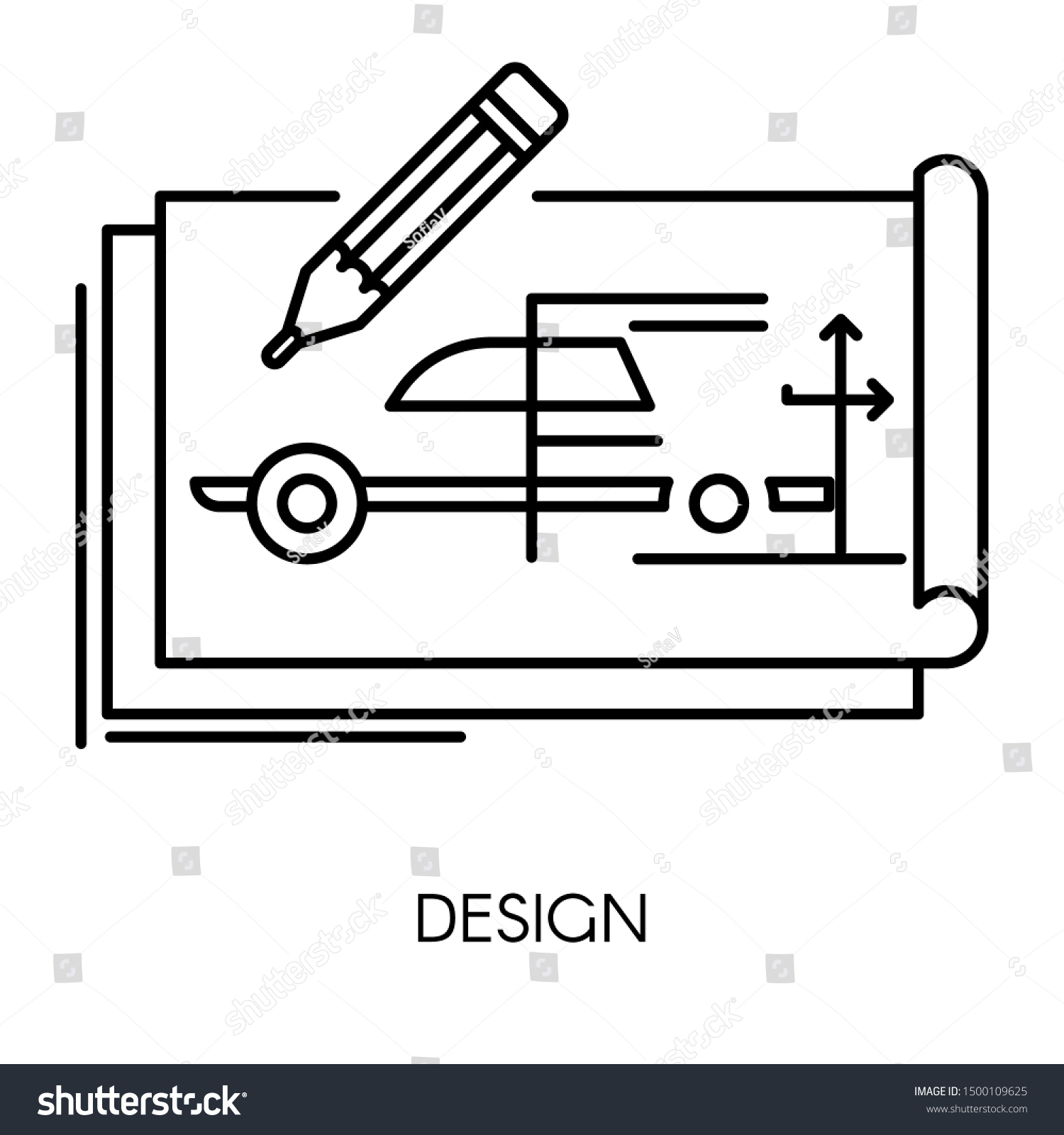 Mechanical Engineering Drawing Technical Design Isolated Stock Vector  (Royalty Free) 1500109625