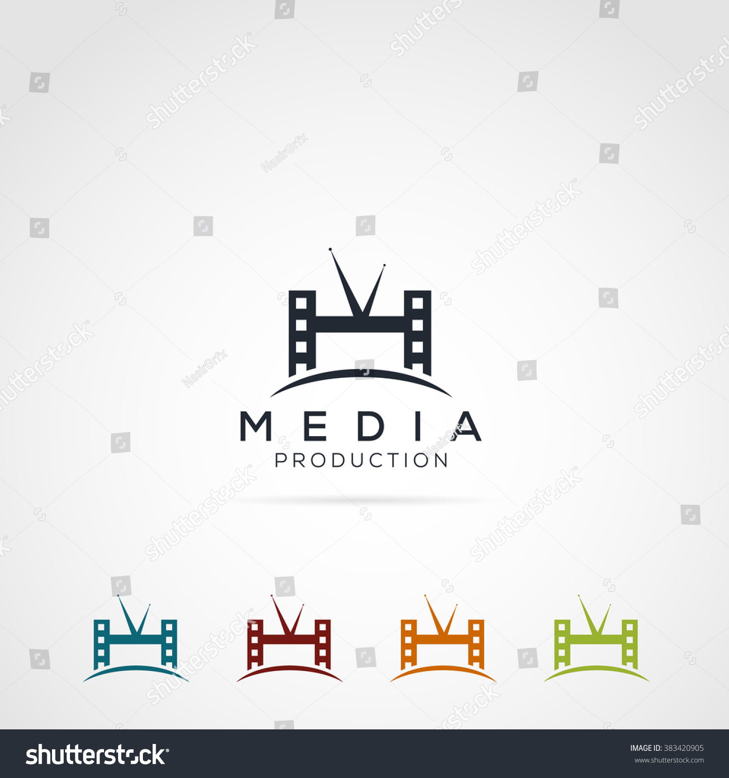 Media Production Logo Stock Vector 383420905 - Shutterstock