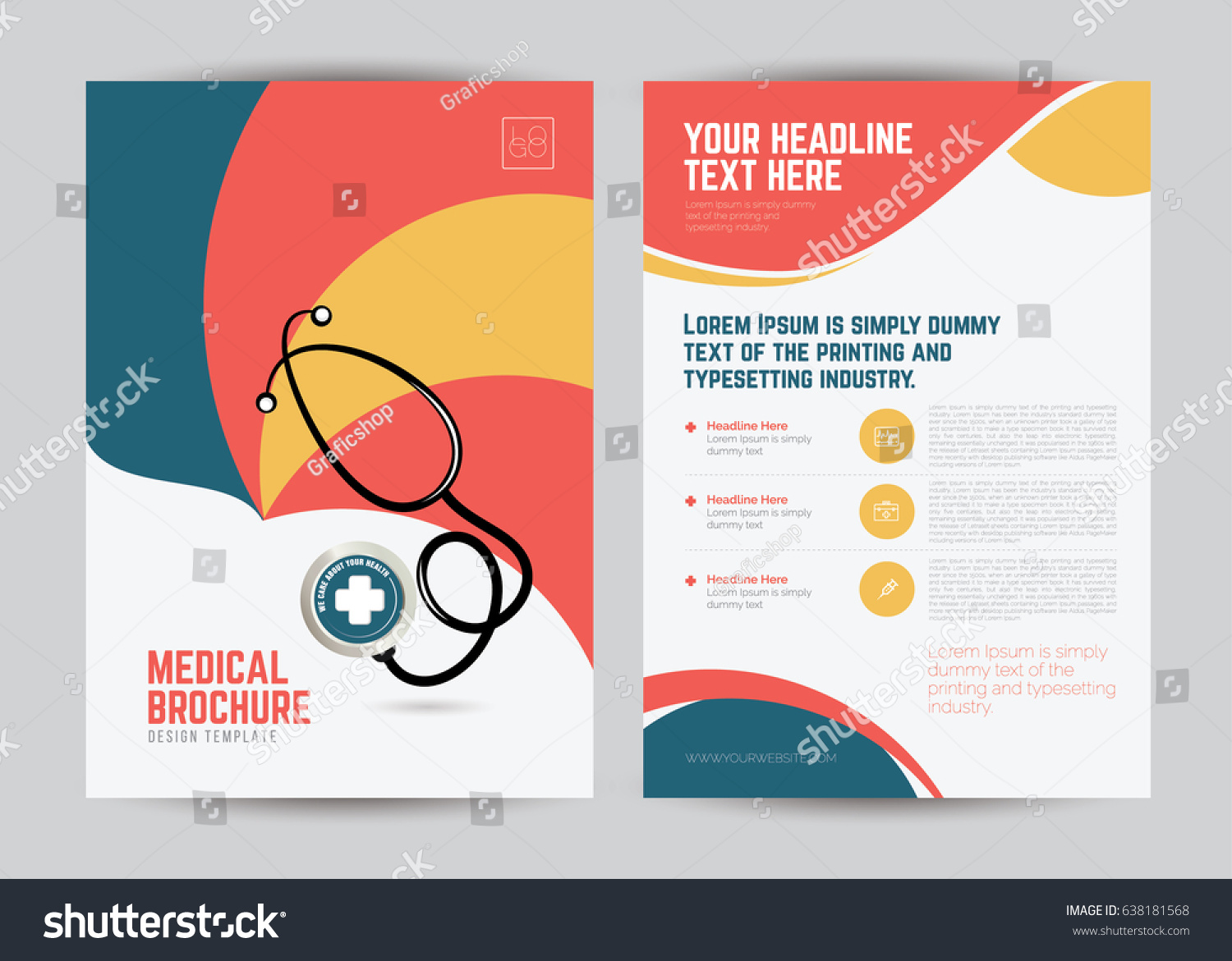 Medical Brochure Flyer Design Template Stock Vector Royalty Free
