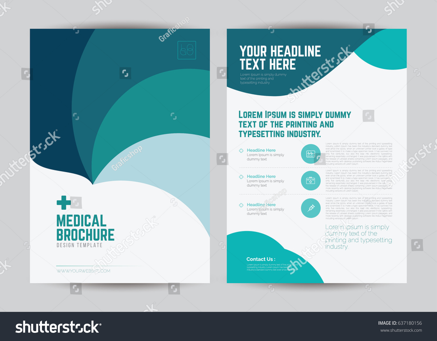 Medical Brochure Flyer Template Design Stock Vector Royalty Free