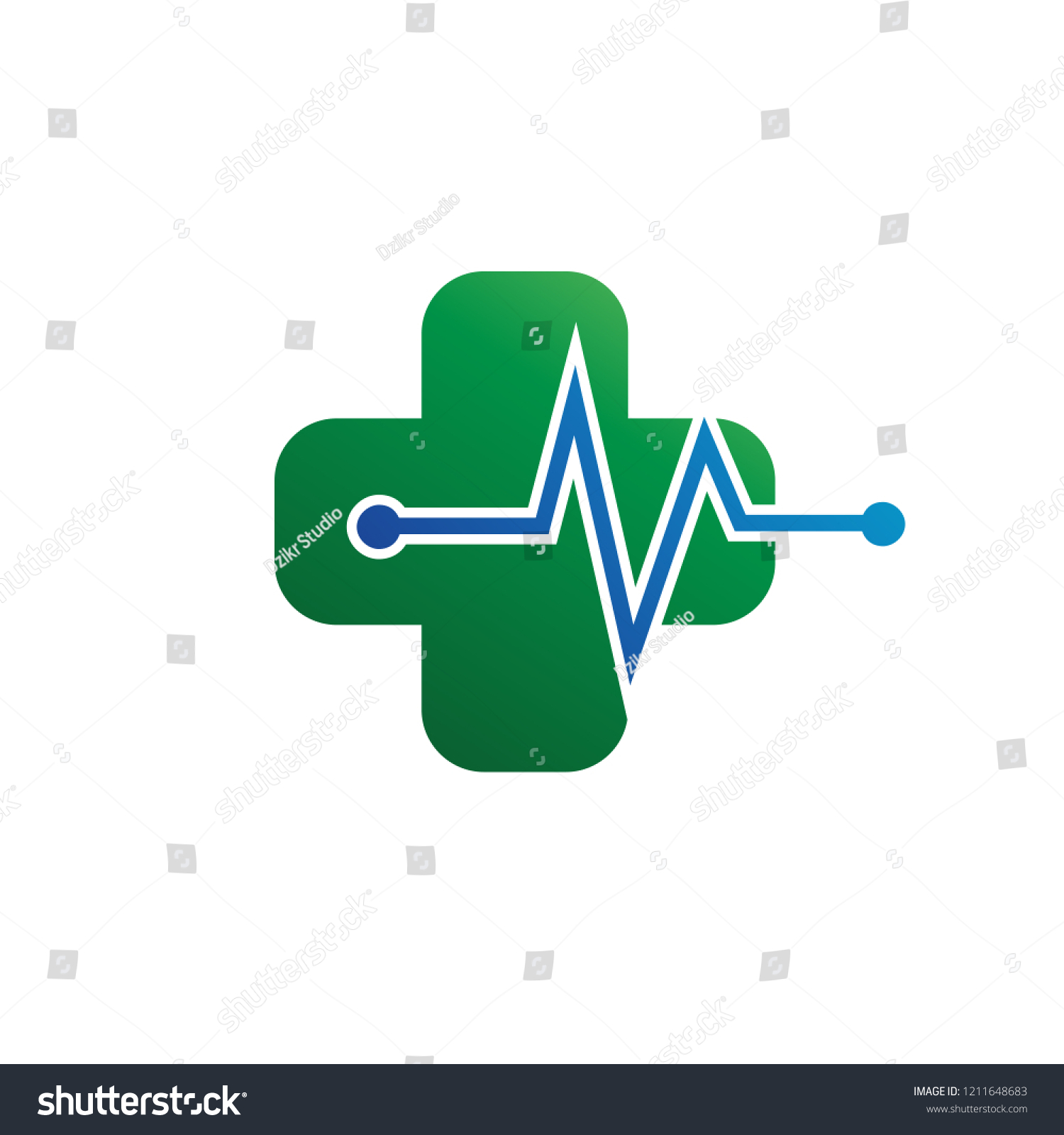 Medical Cross Logo Design Vector Stock Vector (Royalty Free) 1211648683 ...