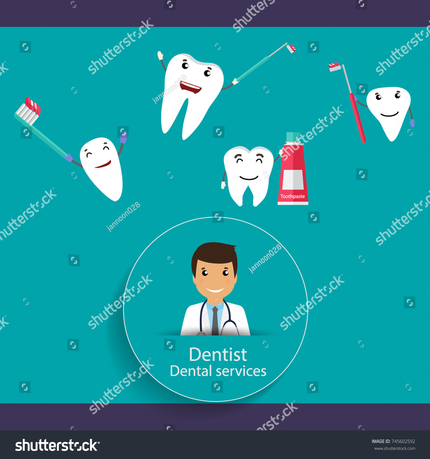 Medical Dental Background Design Dentist Teeth Stock Vector (Royalty ...