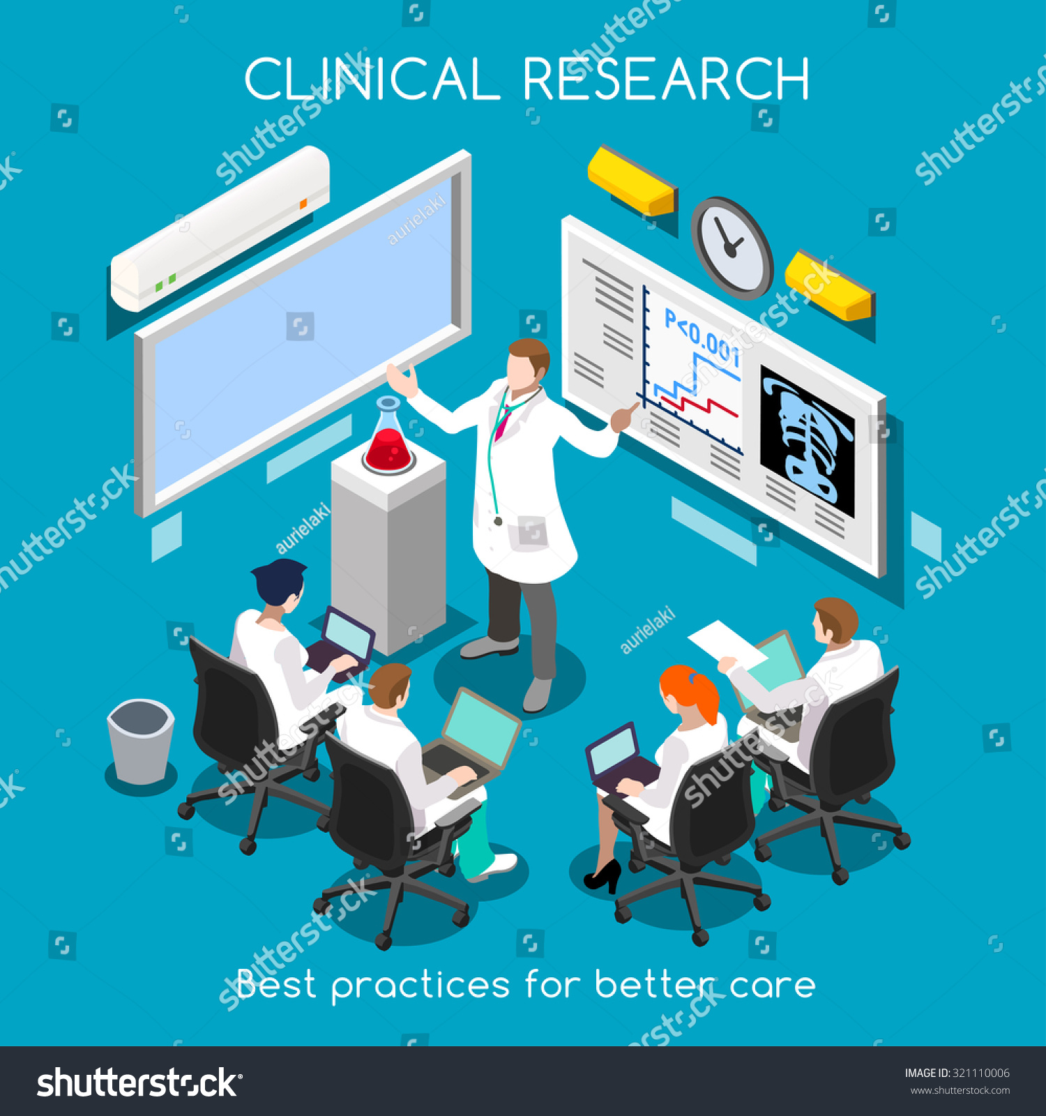 Medical Doctor Conference Translational Data Clinic Stock Vector ...