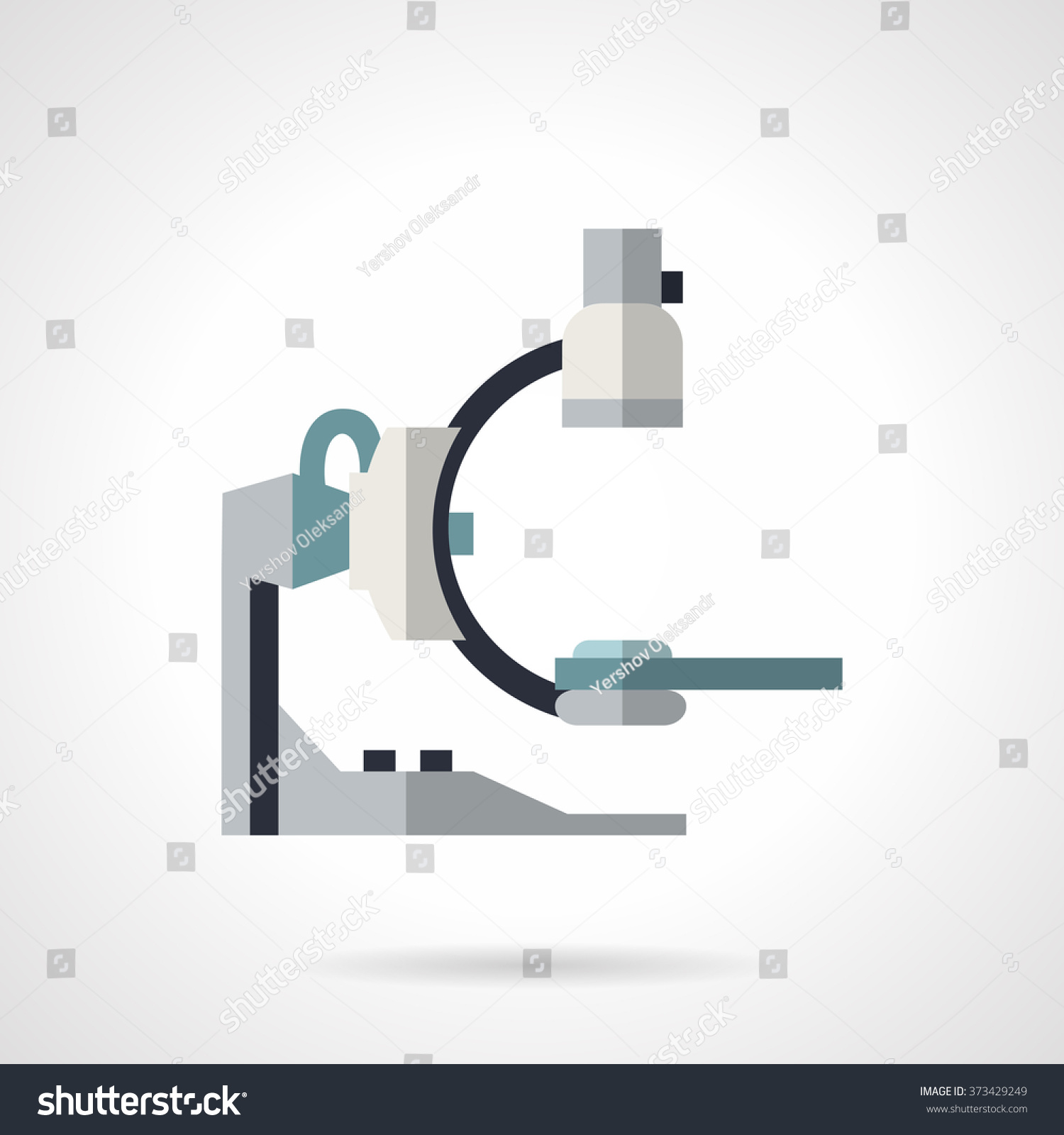 SVG of Medical equipment for diagnostic. X-ray machine. MRI. Healthcare concept. Vector icon flat color style. Web design element for site, mobile and business. svg