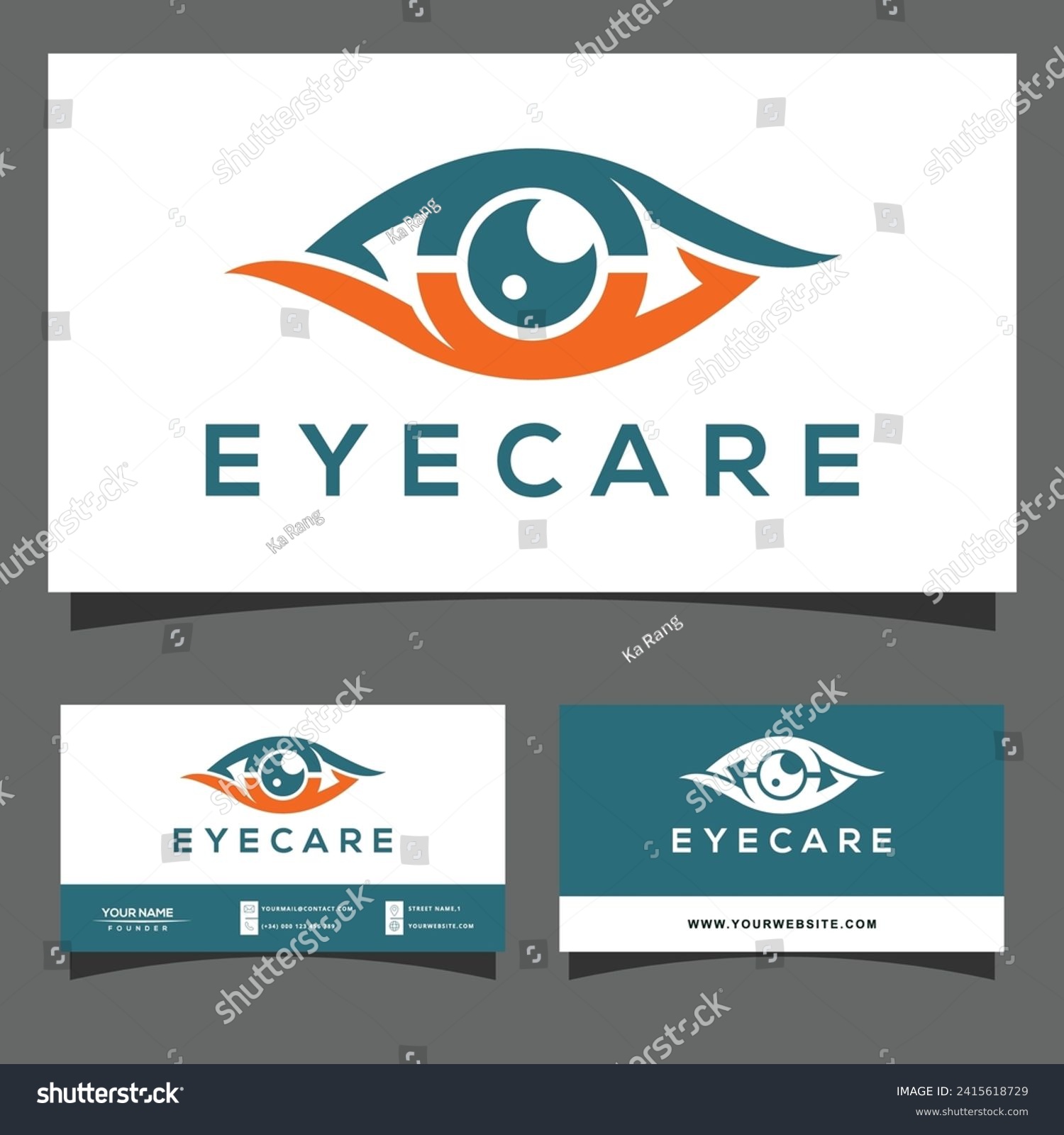 SVG of Medical eye care contact lens costume clinic logo design and business card svg