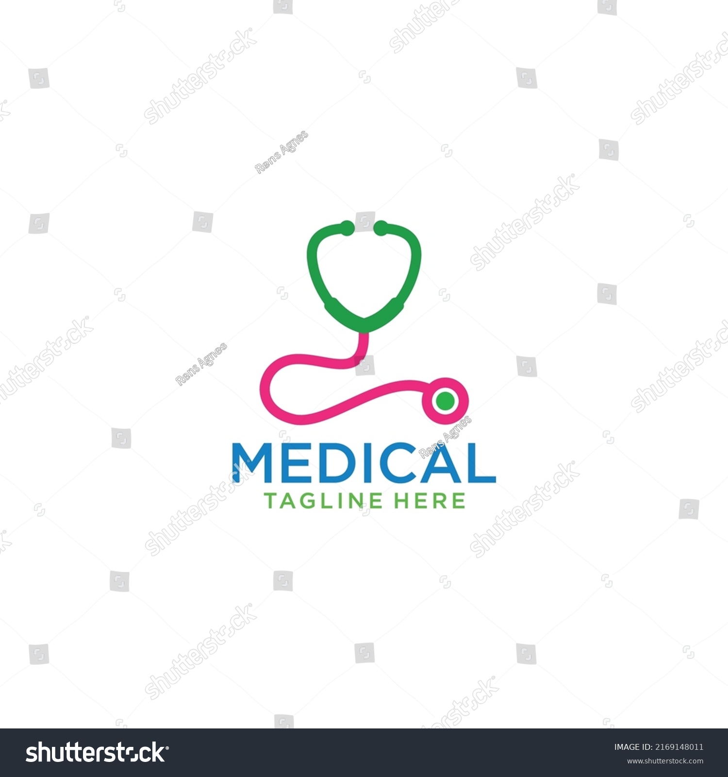 Medical Health Care Logo Icon Stethoscope Stock Vector (royalty Free 