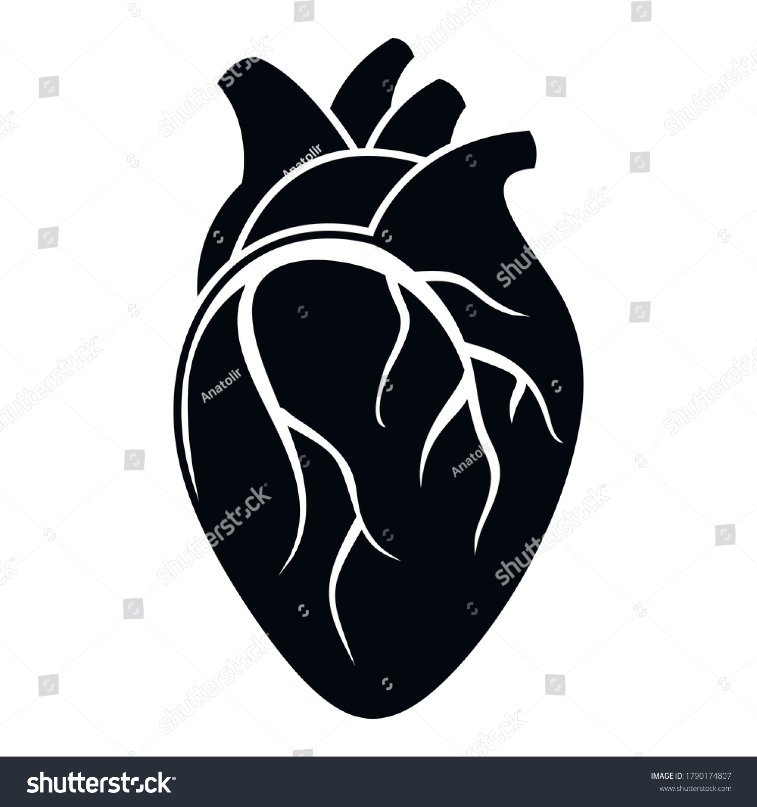 Medical Human Heart Icon Simple Illustration Stock Vector (Royalty Free ...