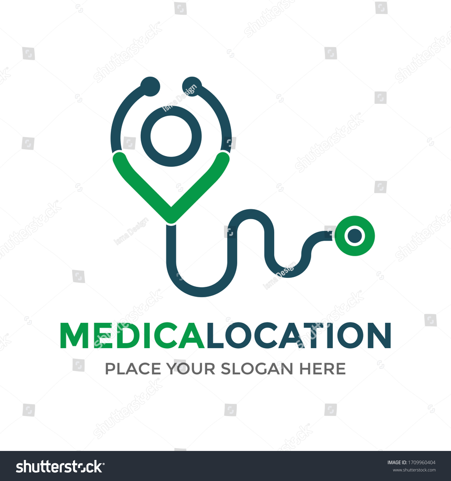 Medical Location Vector Logo Template This Stock Vector (Royalty Free ...