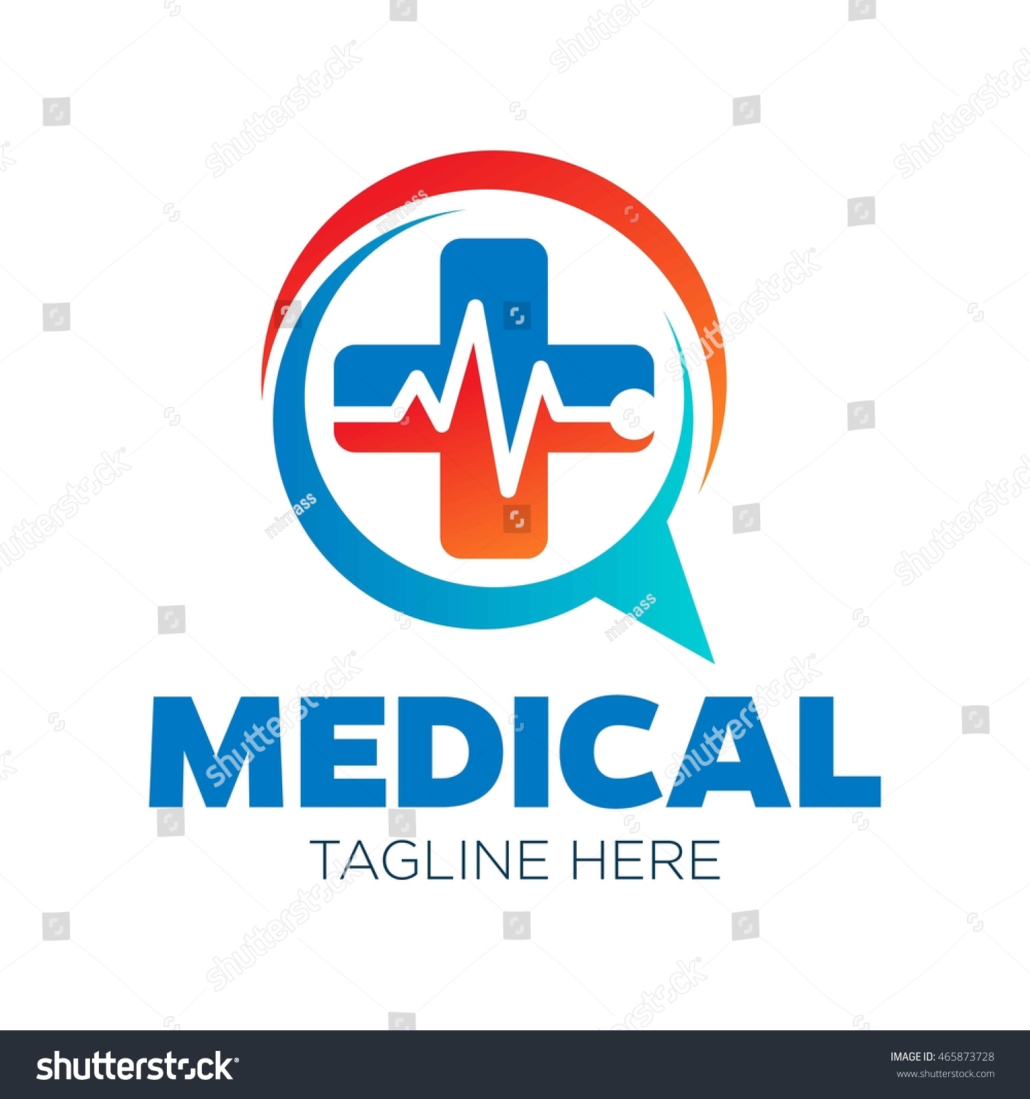 Medical Logo Design Template Stock Vector (Royalty Free) 465873728 ...