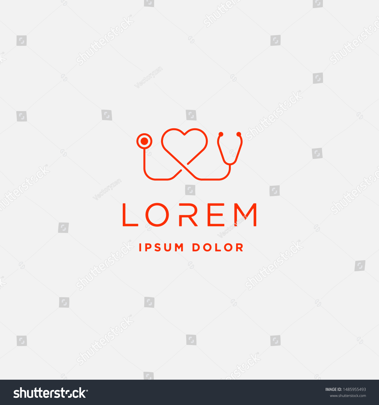 Medical Love Logo Design Vector Isolated Stock Vector (Royalty Free ...