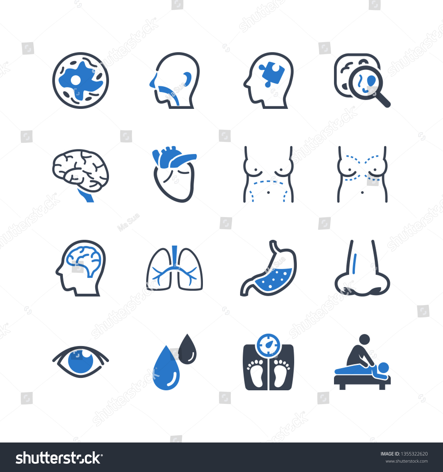 Medical Specialties Icons Set 1 Stock Vector (Royalty Free) 1355322620 ...