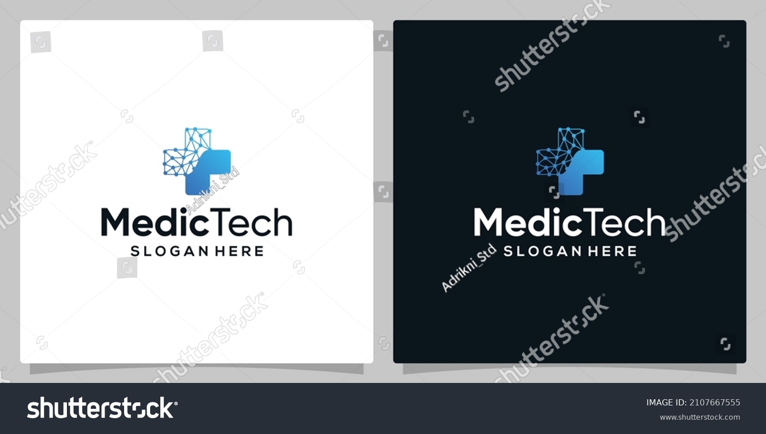 Medical Tech Logo Design Template Element Stock Vector Royalty Free