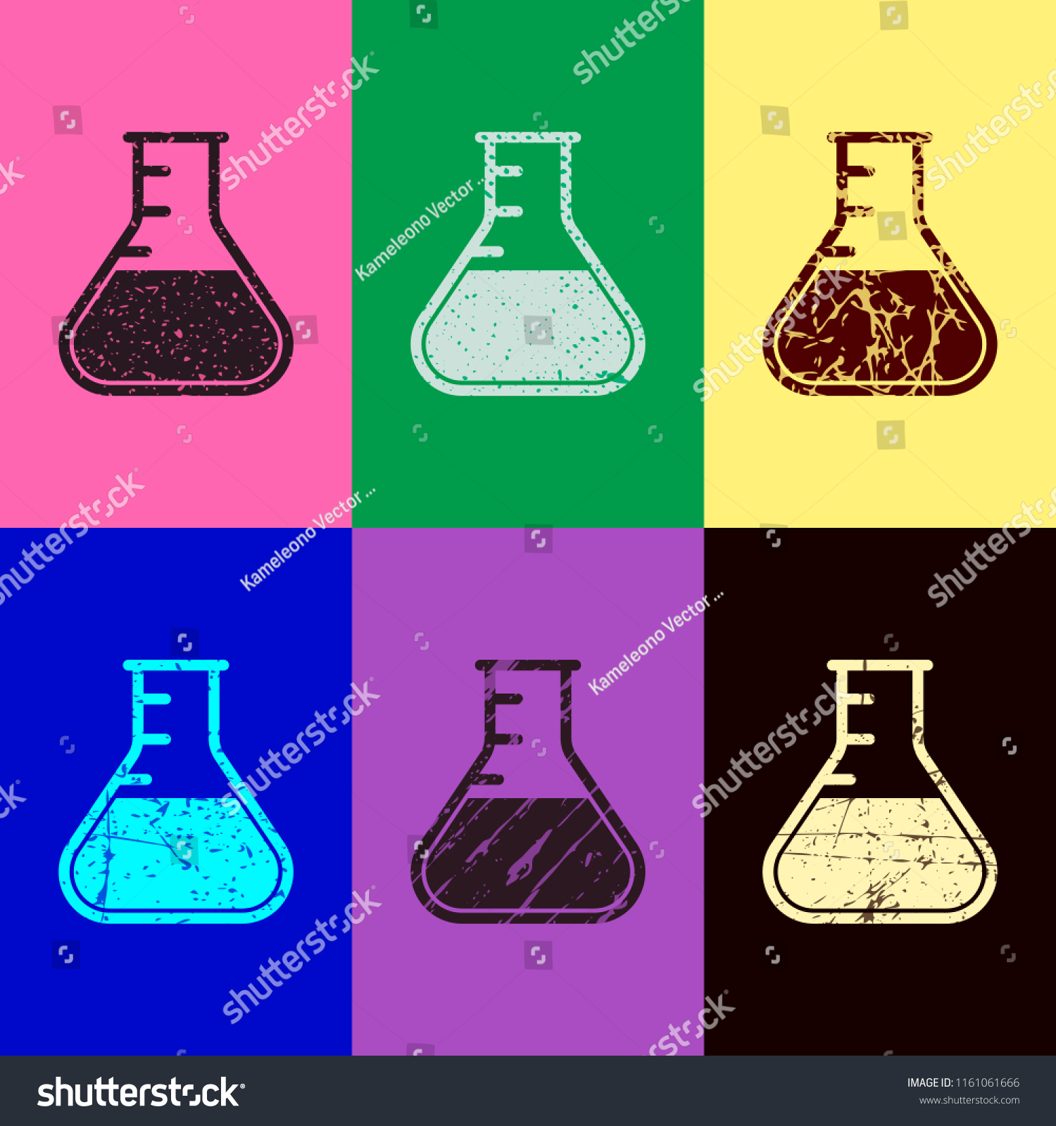 Medical Test Tube Simple Silhouette Pop Stock Image