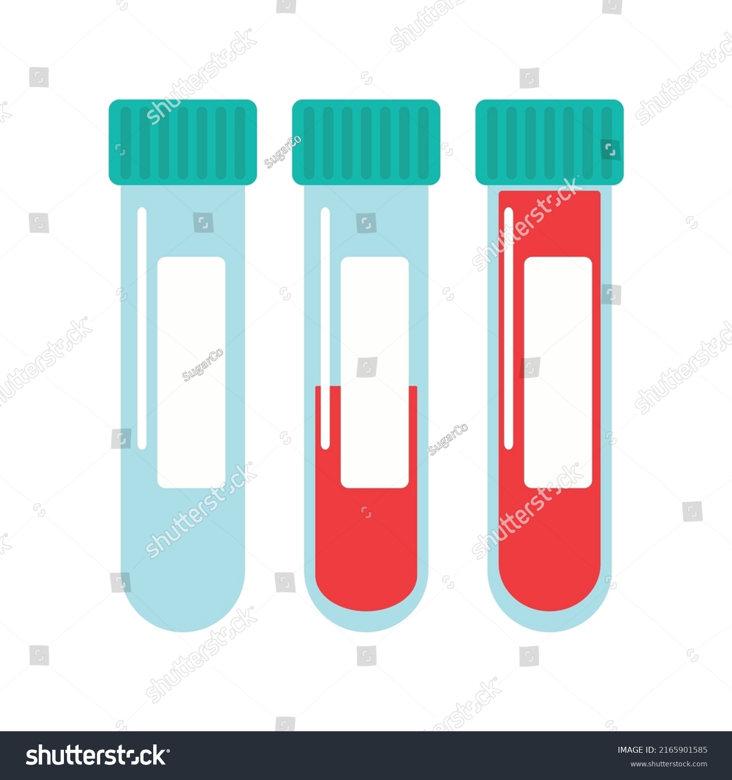 Medical Test Tubes Blood Analysis Labels Stock Vector (Royalty Free ...